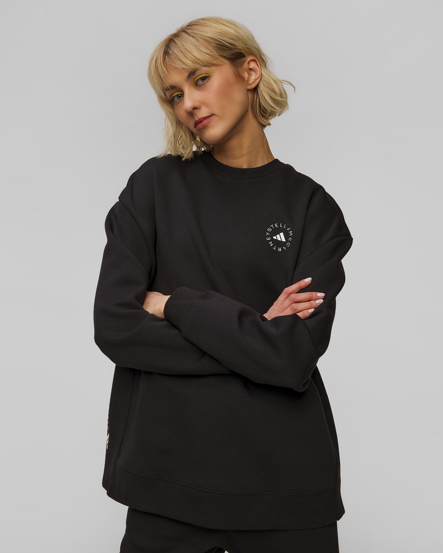 Czarna Bluza Damska Adidas By Stella Mccartney Loose