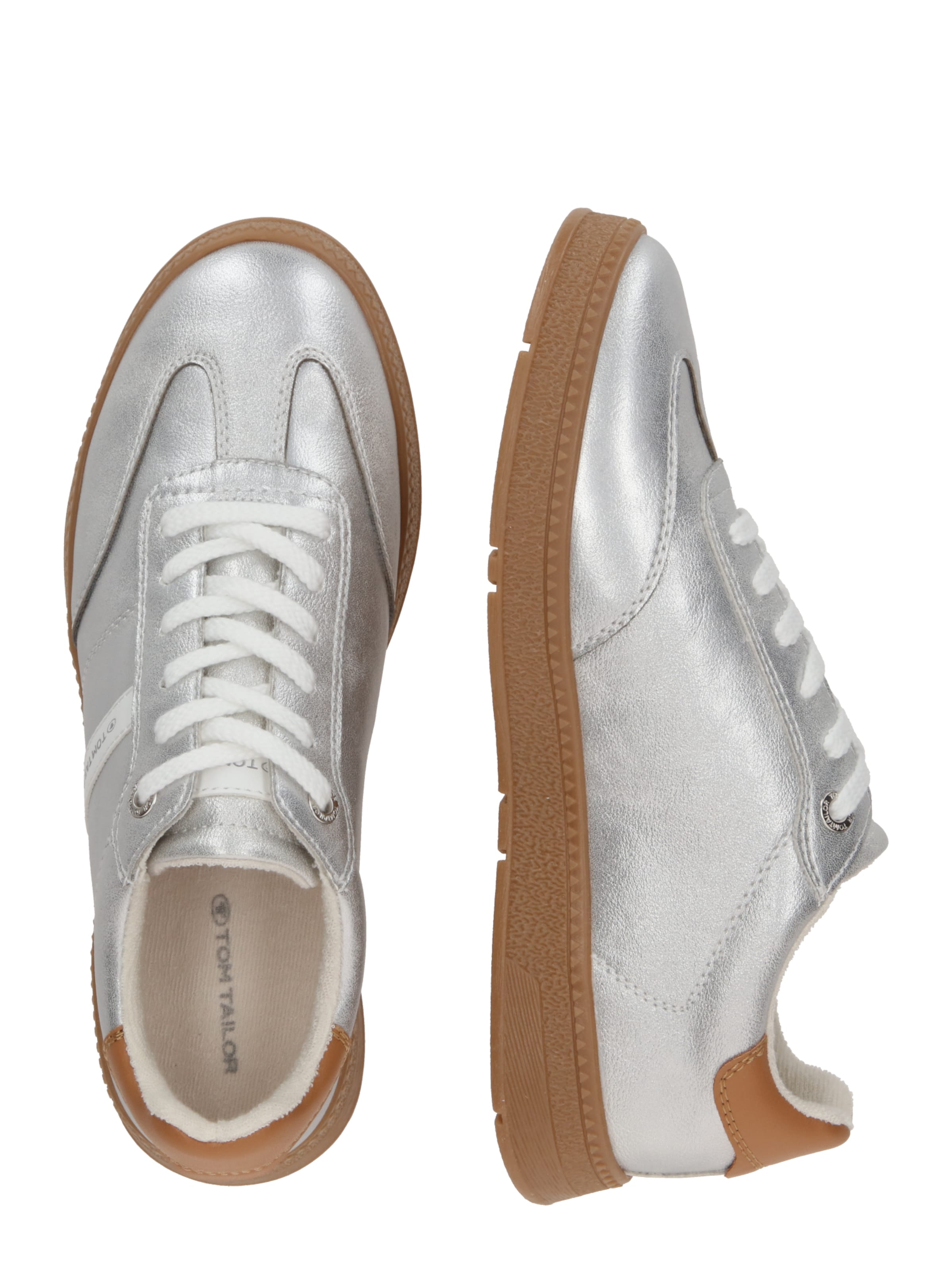 TOM TAILOR Sneakersy niskie srebrny / biały