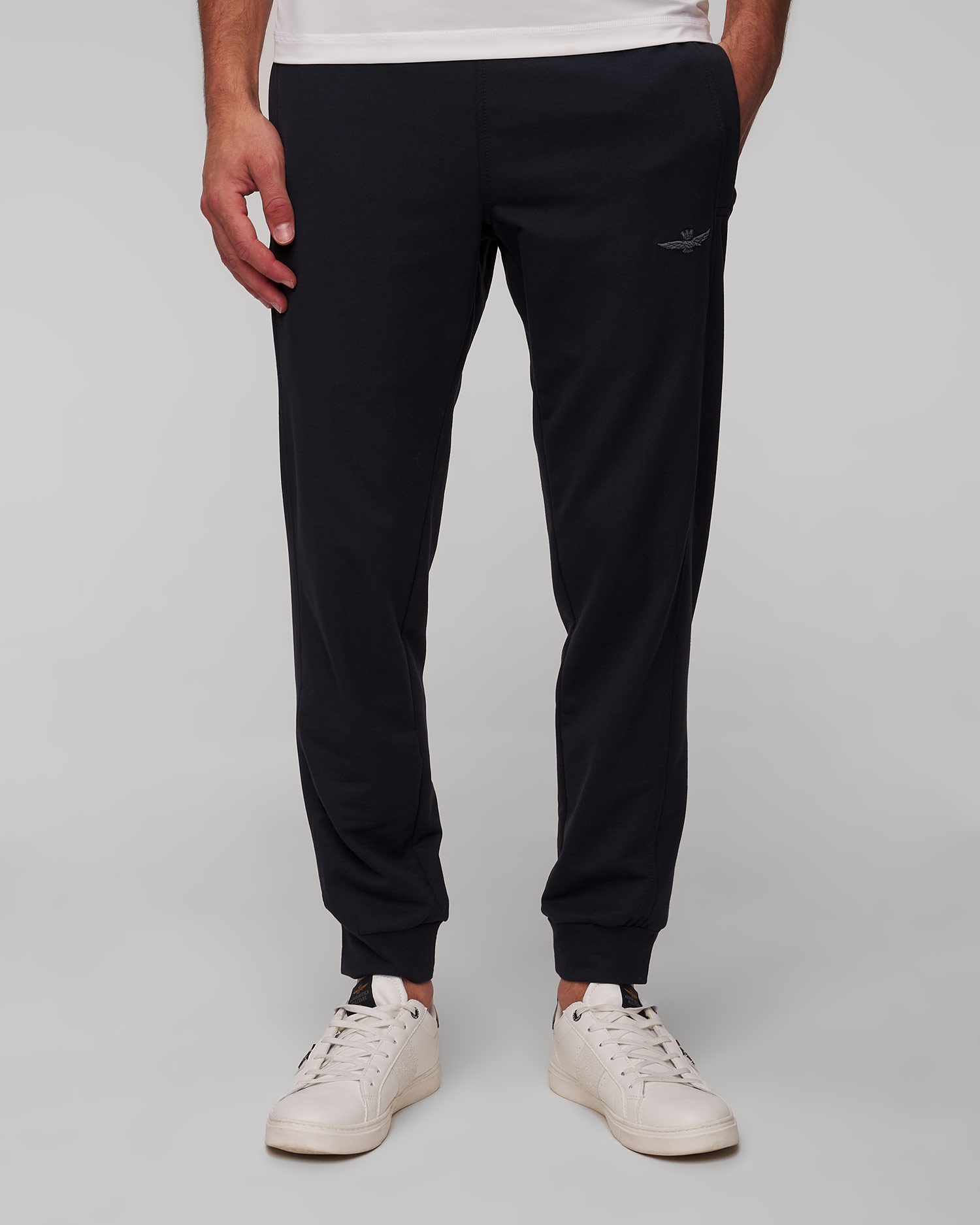 Granatowe Spodnie Dresowe Męskie Aeronautica Militare