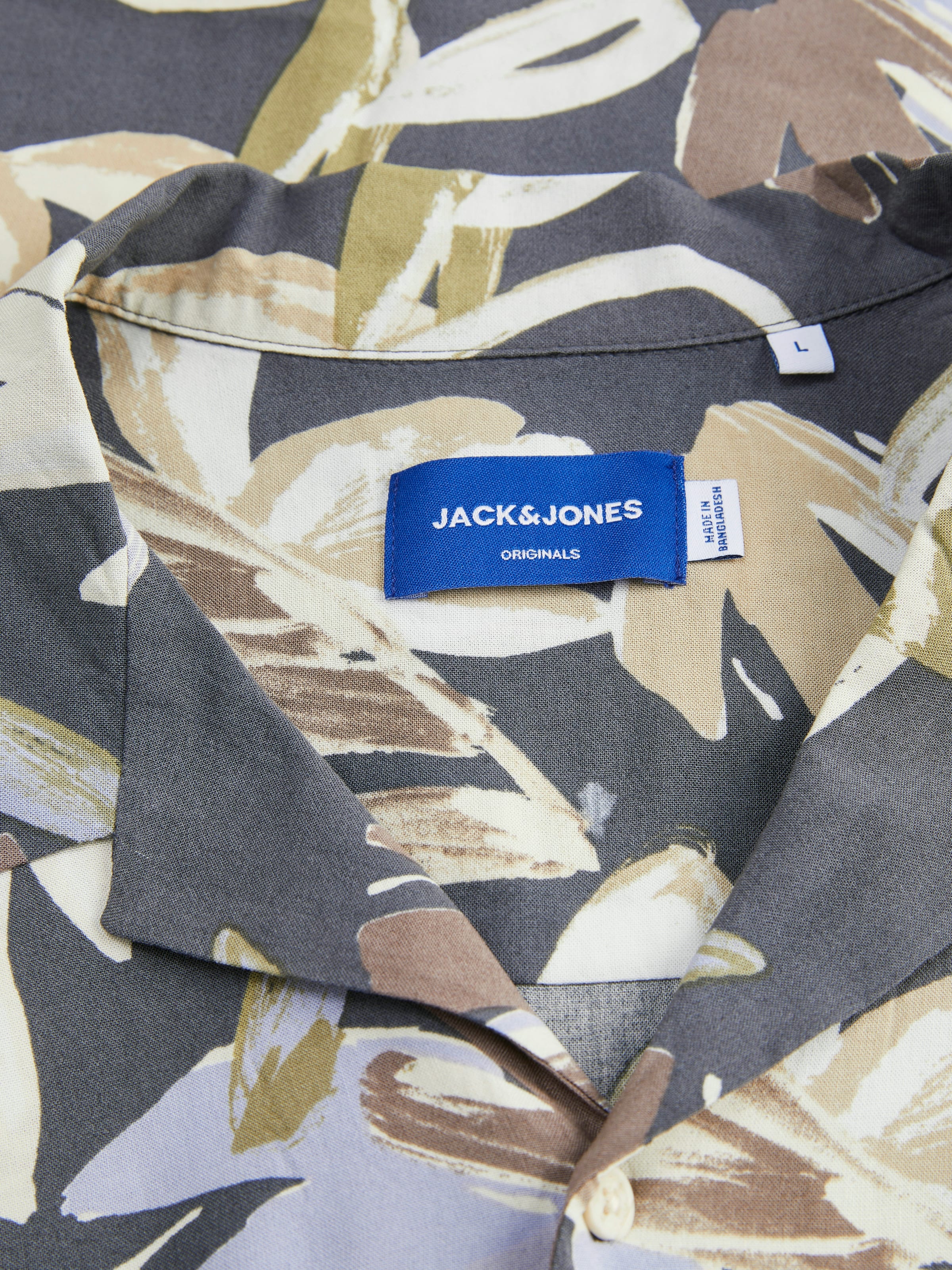 JACK & JONES Koszula beżowy / jasnoniebieski / ciemnoszary / oliwkowy
