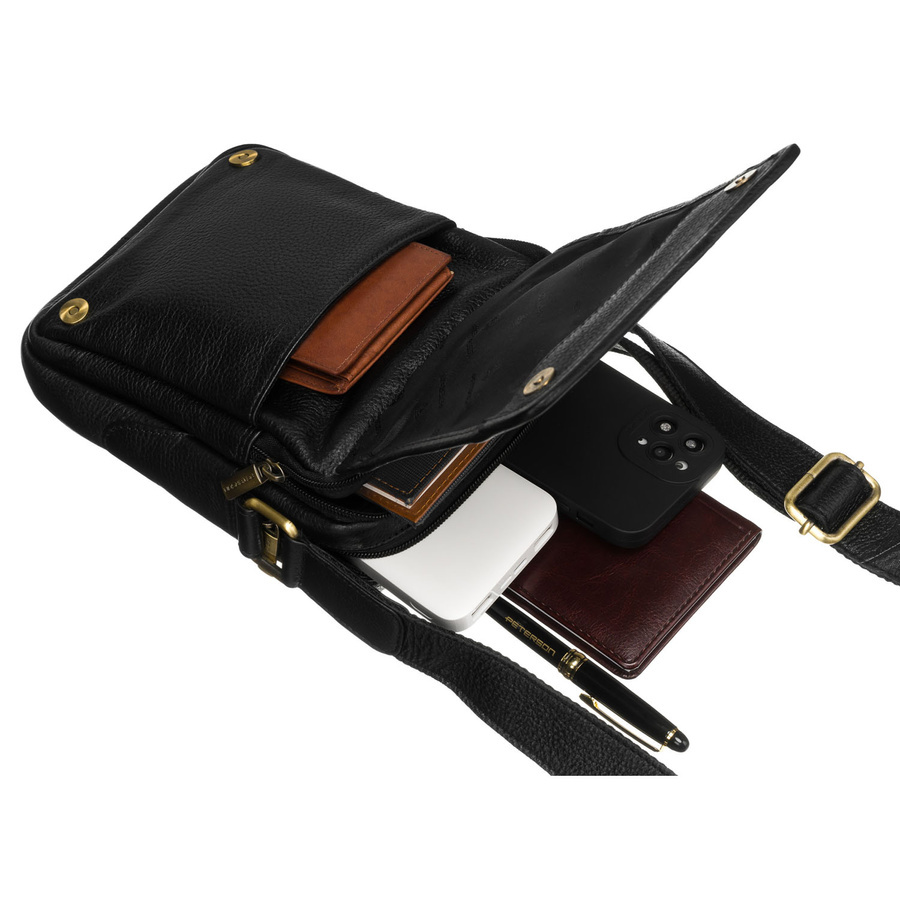 Saszetka męska z naturalnej skóry Peterson PTN 251-NDM