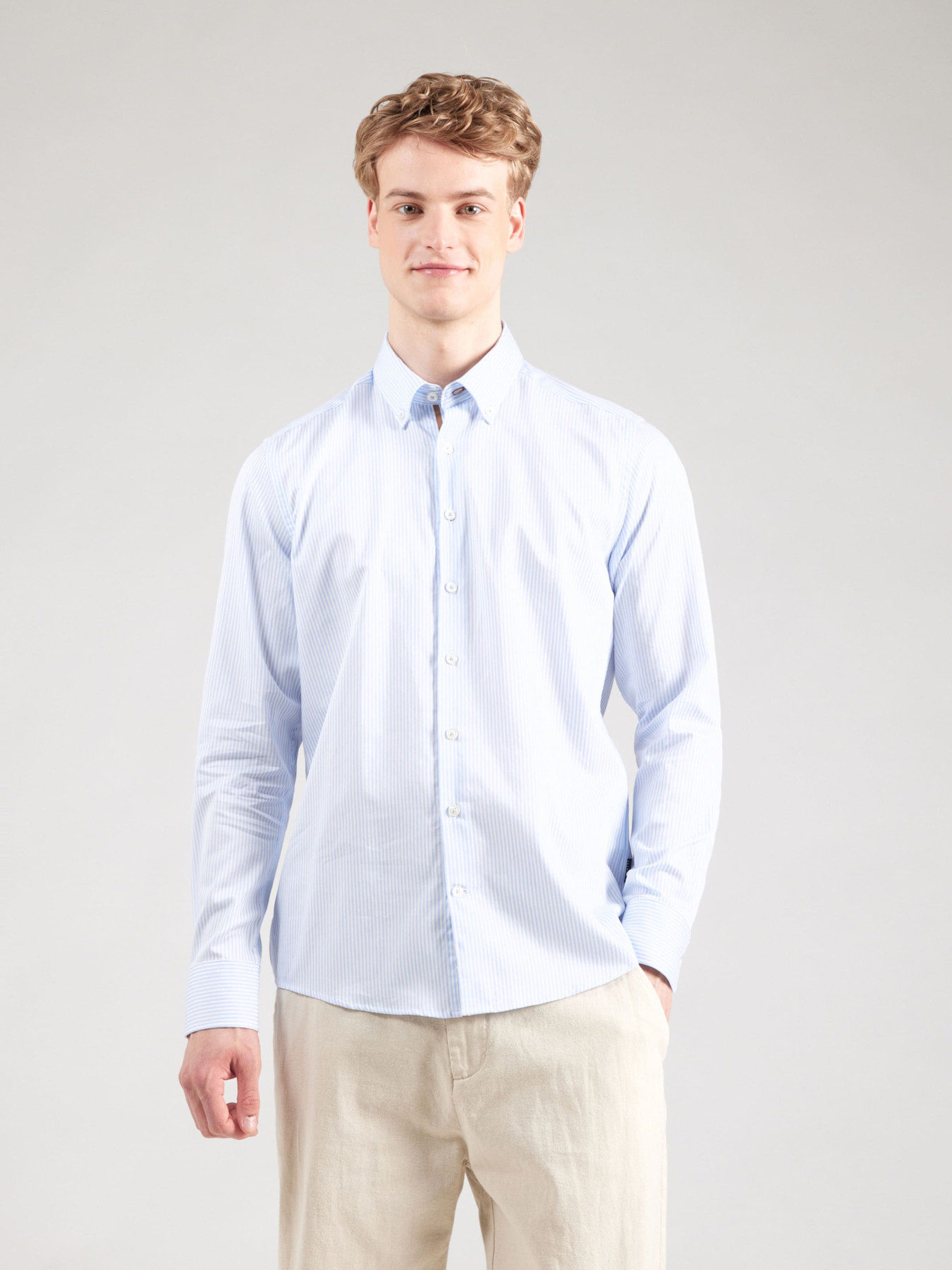 bugatti Koszula jasnoniebieski / biały