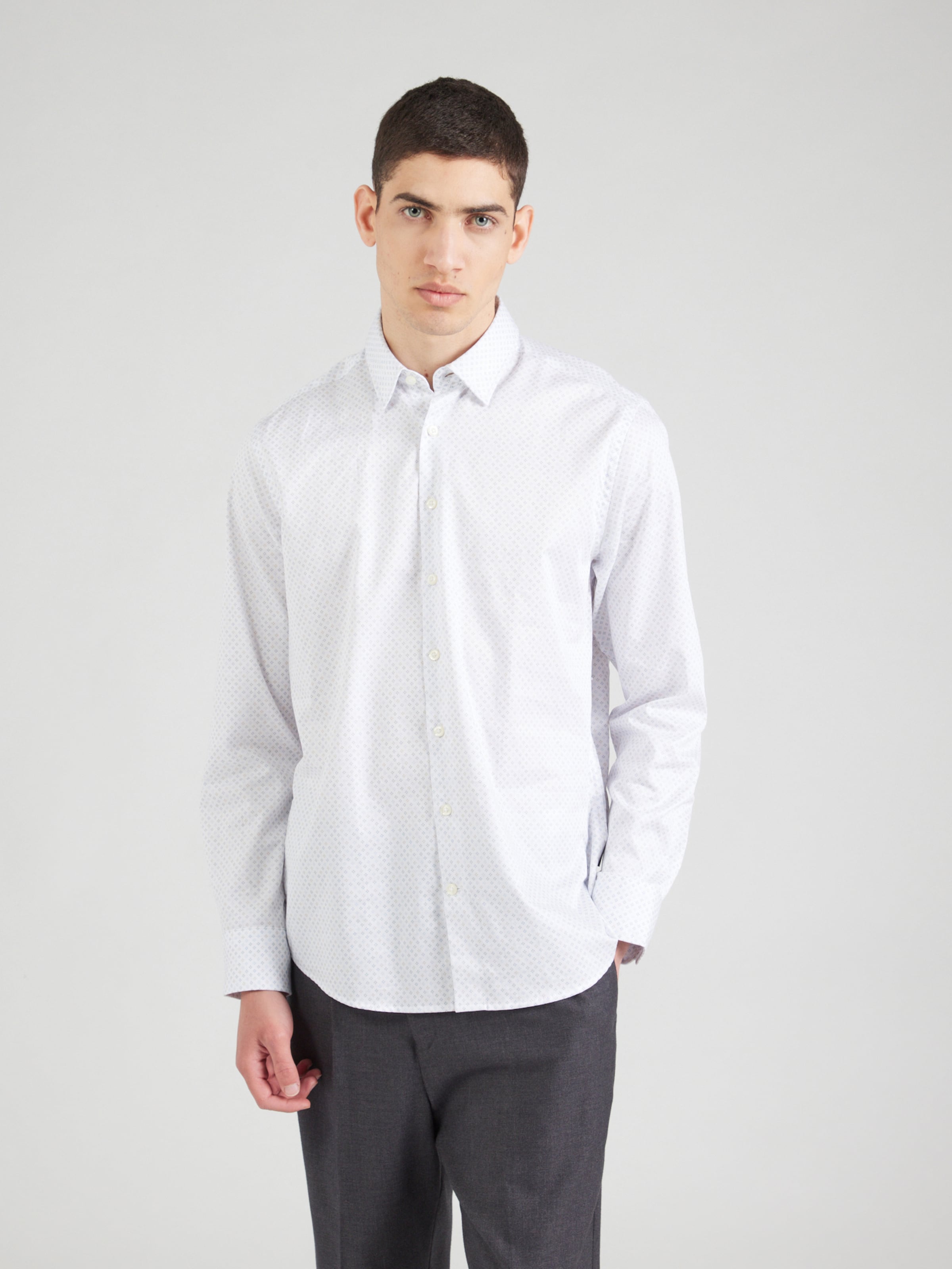 bugatti Koszula ciemny niebieski / biały