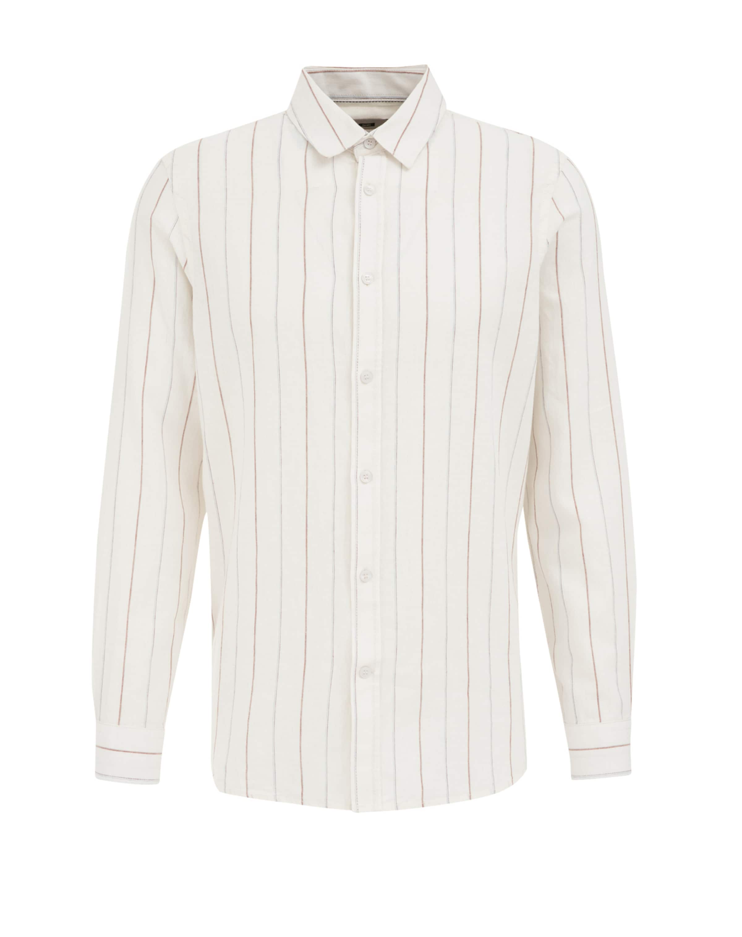 WE Fashion Koszula brązowy / szary / biały