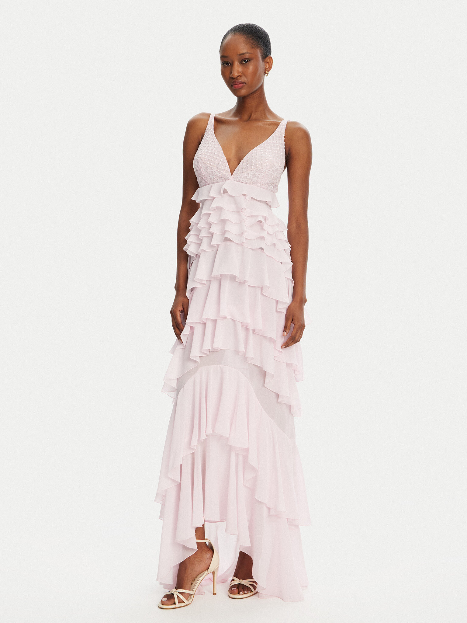 Elisabetta Franchi Sukienka koktajlowa AB-R42-52E2- Różowy Regular Fit