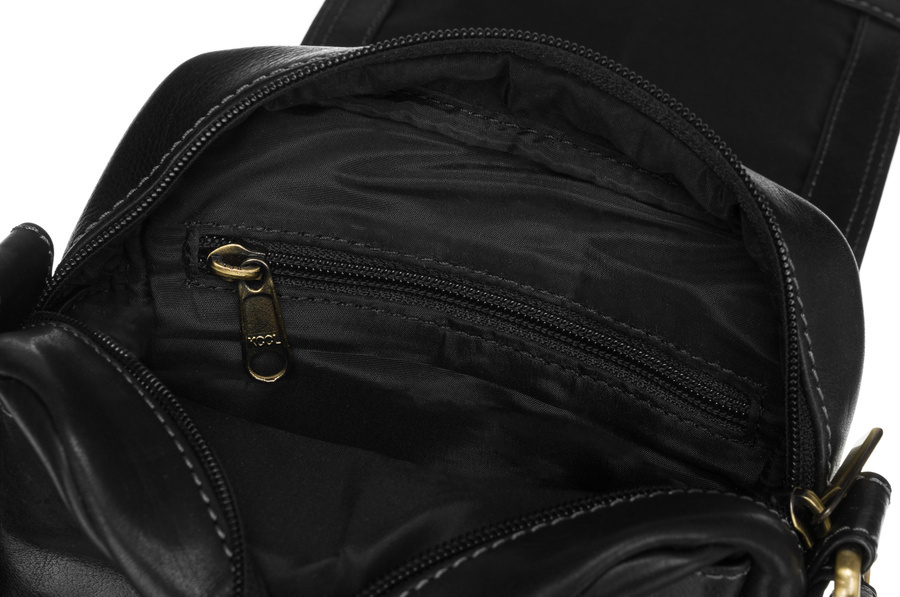 Listonoszka skórzana Peterson PTN TB-708-COM BLACK czarna