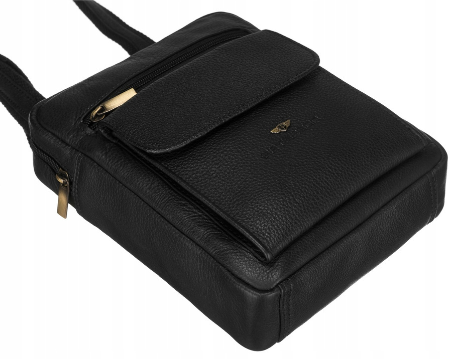 Listonoszka skórzana Peterson [DH] PTN-PR-100-NDM czarny