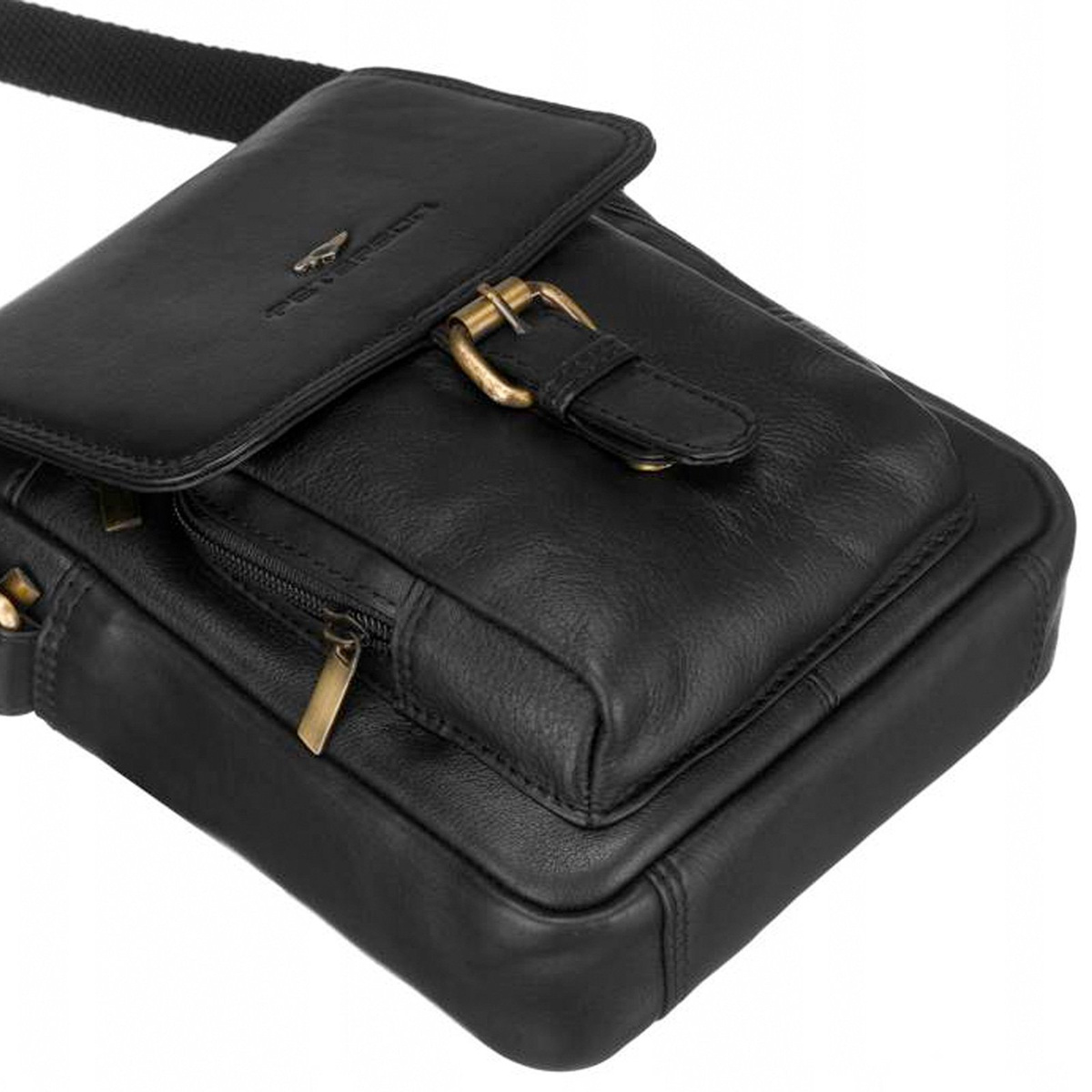 Saszetka męska z naturalnej skóry Peterson PTN 372-NDM