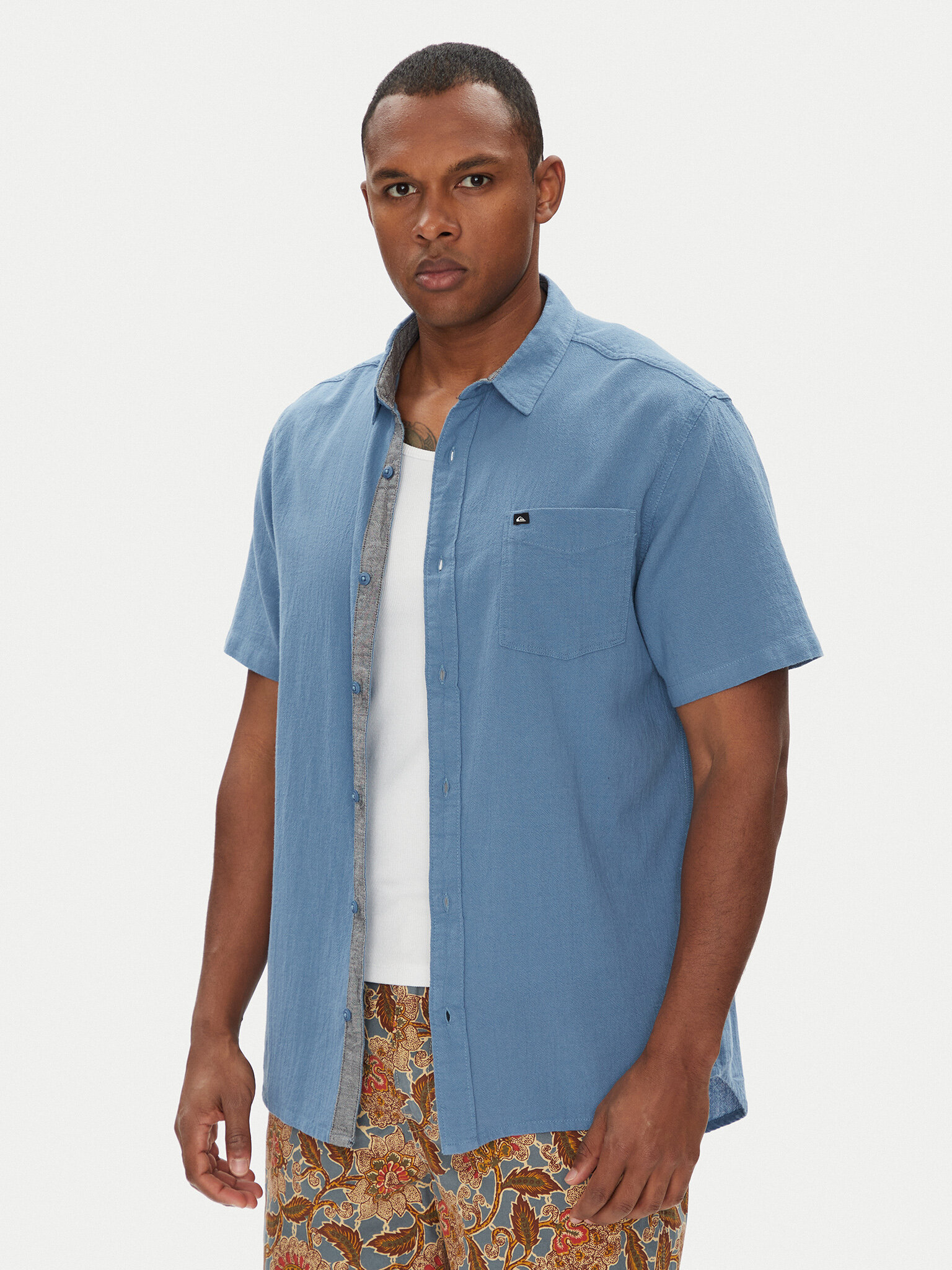 Quiksilver Koszula Time Box EQYWT04622 Niebieski Regular Fit