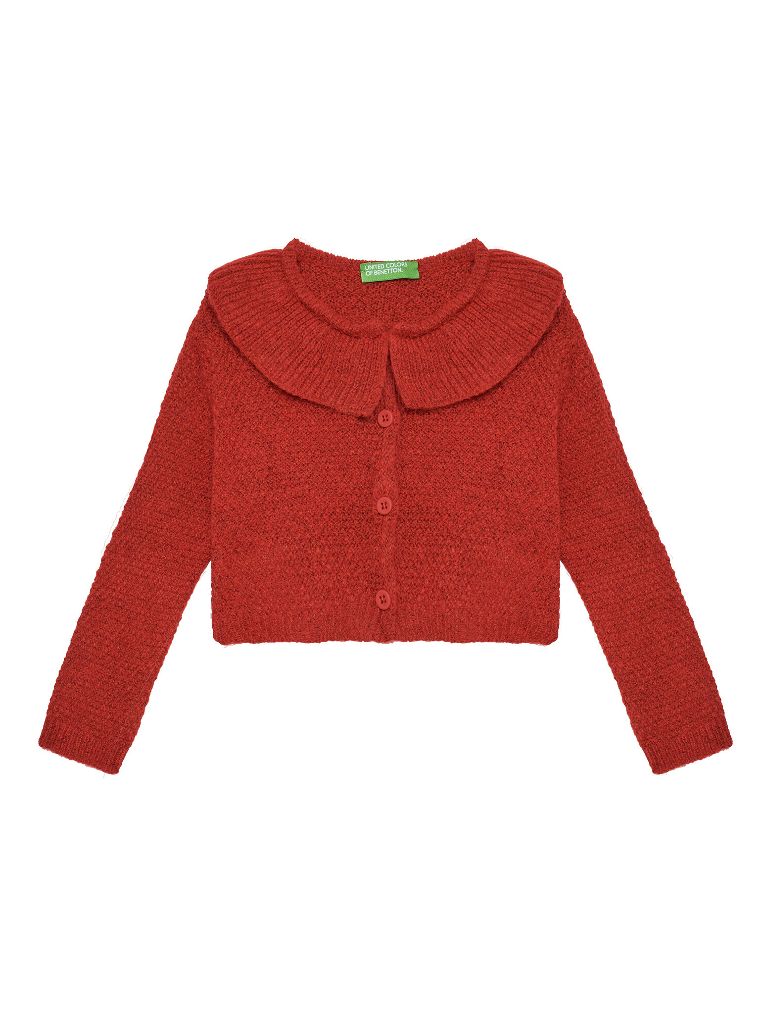 United Colors Of Benetton Kardigan 106QG500N Czerwony Regular Fit