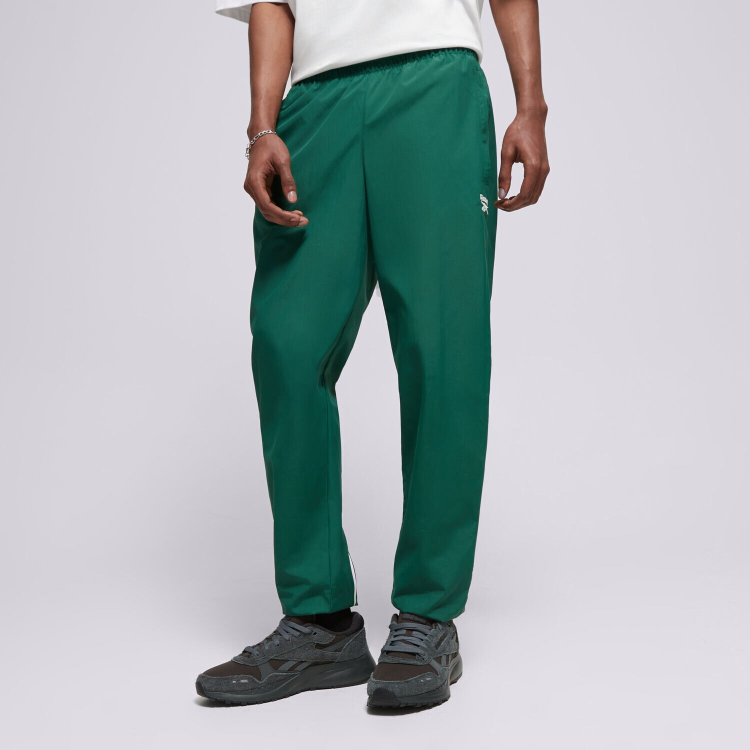 Reebok Spodnie Cl F Fr Trackpant Męskie Odzież Spodnie 100075947 Zielony