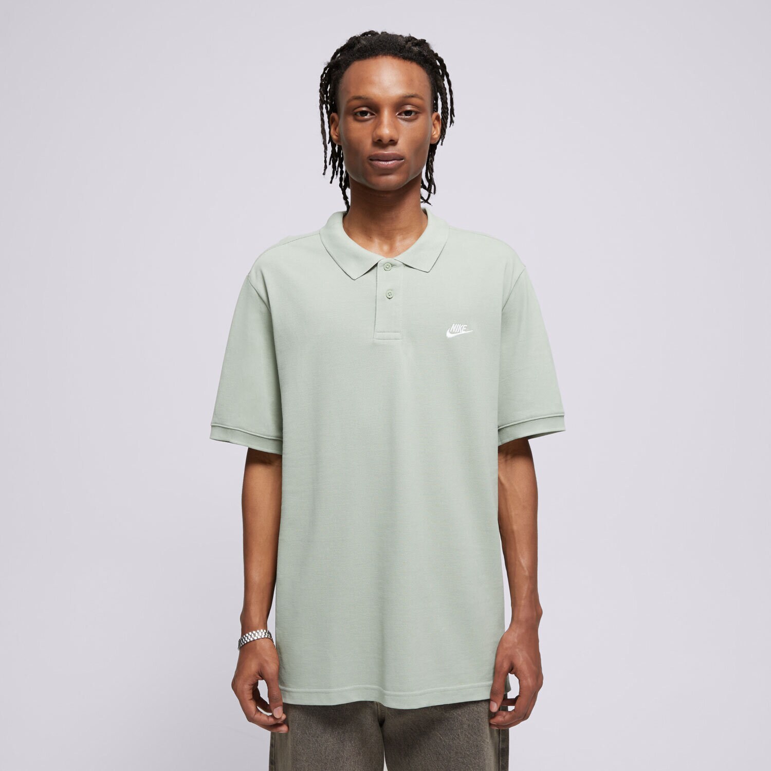 Nike Polo M Nk Club Ss Polo Pique Męskie Odzież Koszulki FN3894-370 Zielony