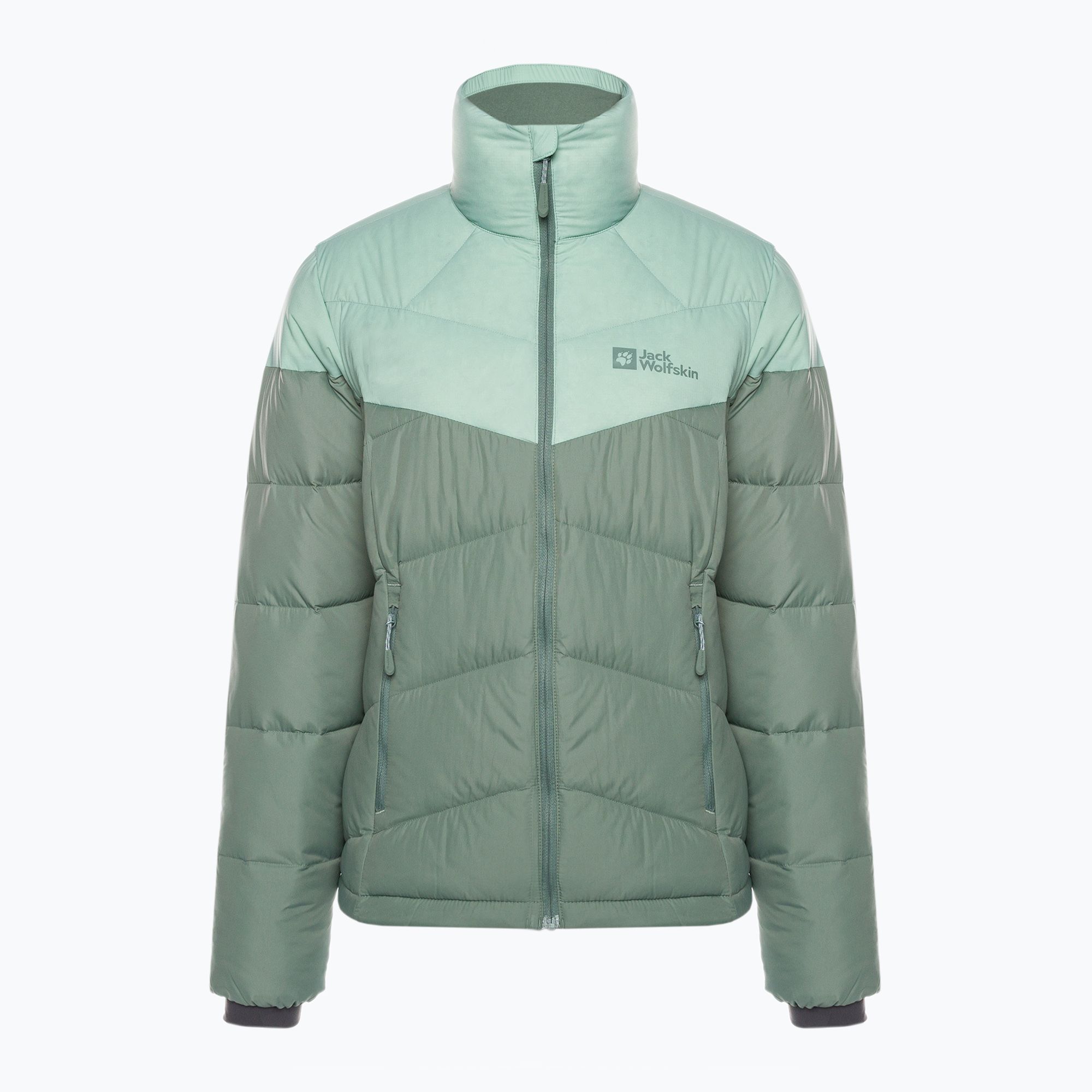Kurtka puchowa damska Jack Wolfskin Herzberg Down hedge green