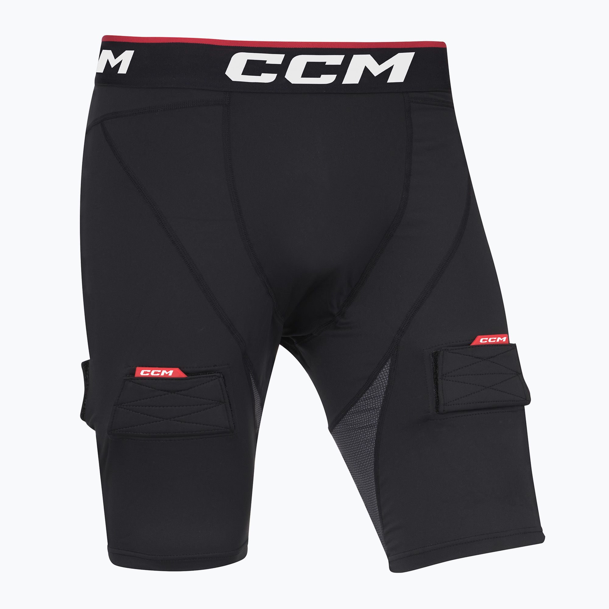 Spodenki hokejowe z suspensorem męskie CCM Ribano Compresion SR black