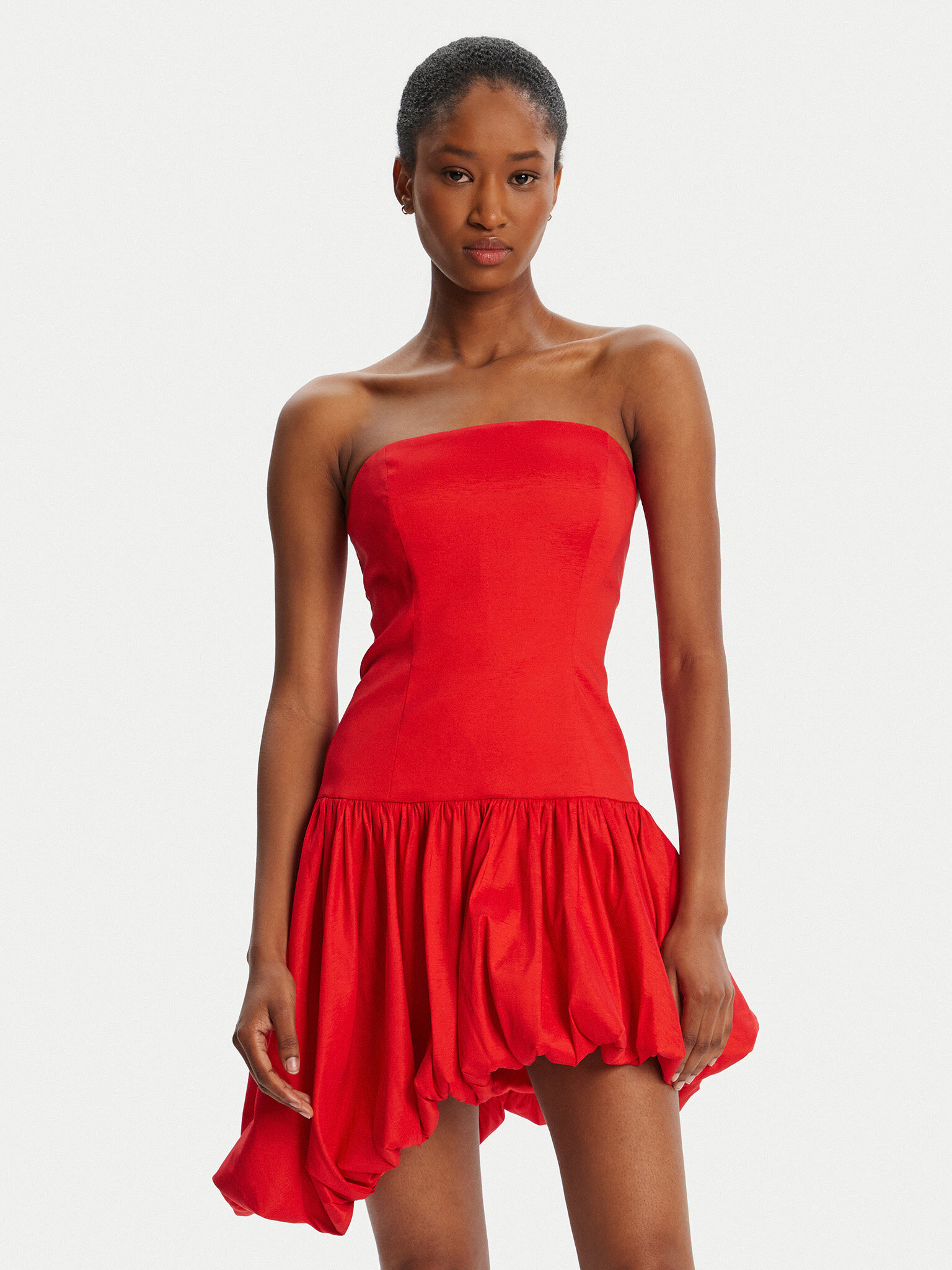 Bardot Sukienka koktajlowa Alyna Straples Mini 59981DB Czerwony Slim Fit