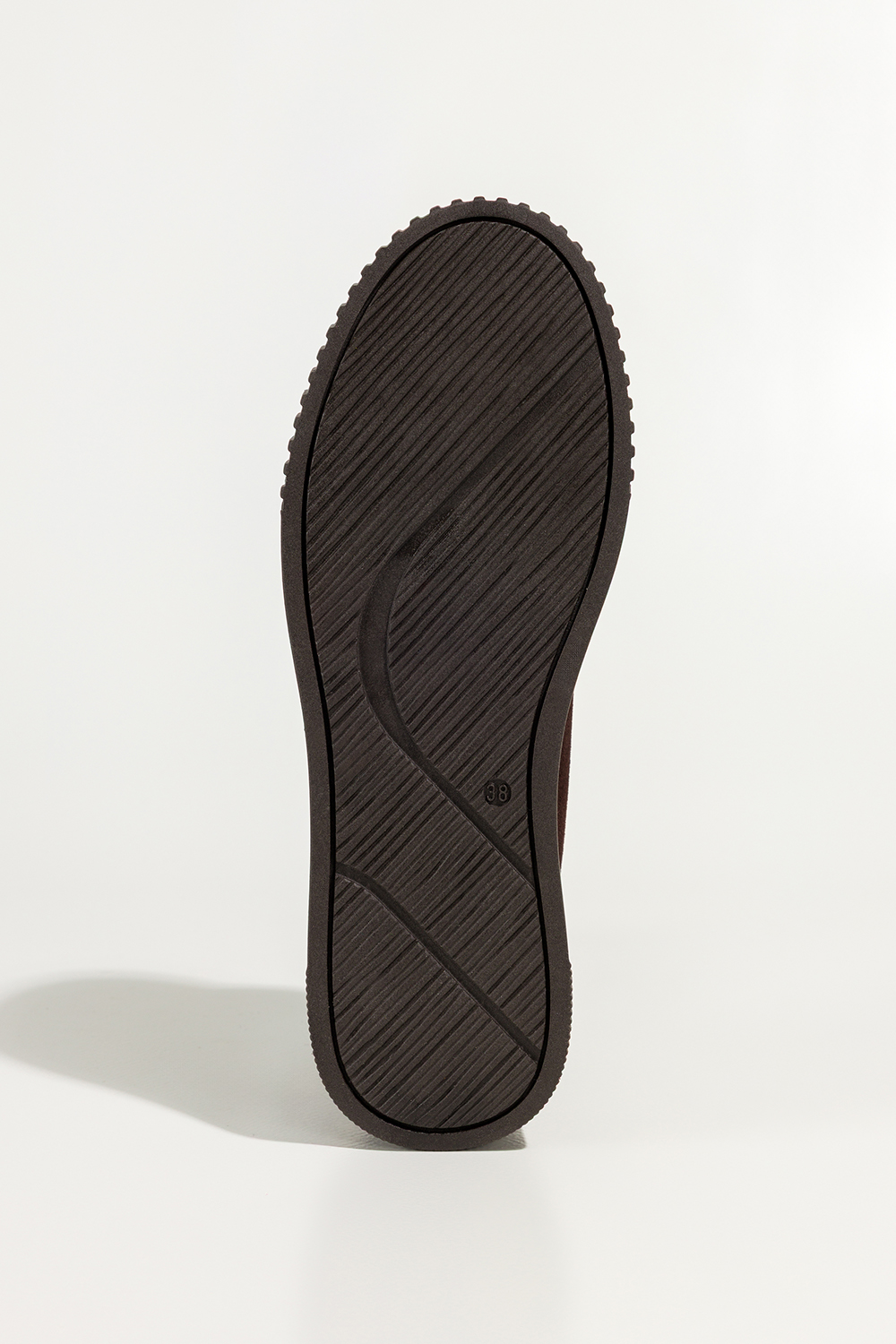 Czekoladowe sneakersy skórzane damskie buty sportowe na platformie z kłódką sznurowane PRODUKT POLSKI Casu 1145