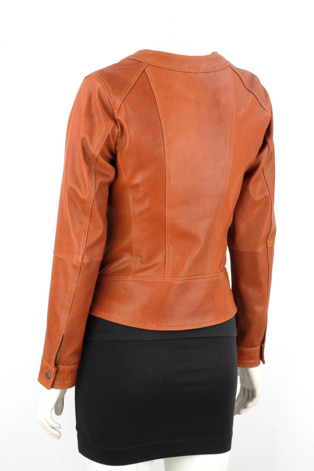 Kurtka skórzana damska z camelowej skóry PREMIUM DORJAN