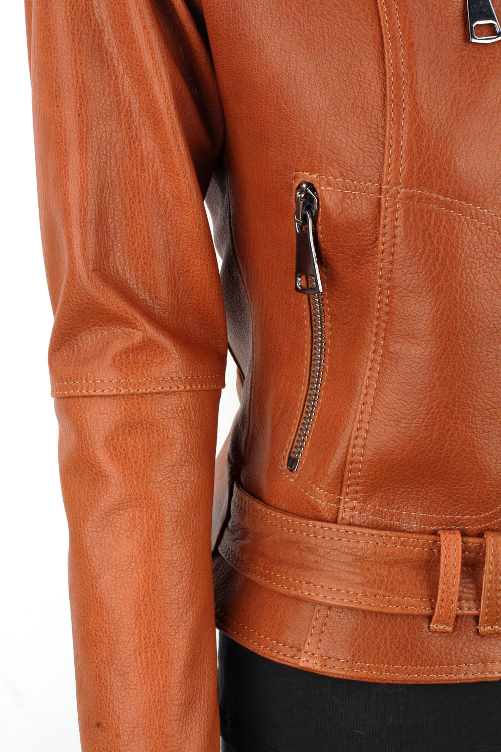 Kurtka skórzana damska z camelowej skóry PREMIUM DORJAN