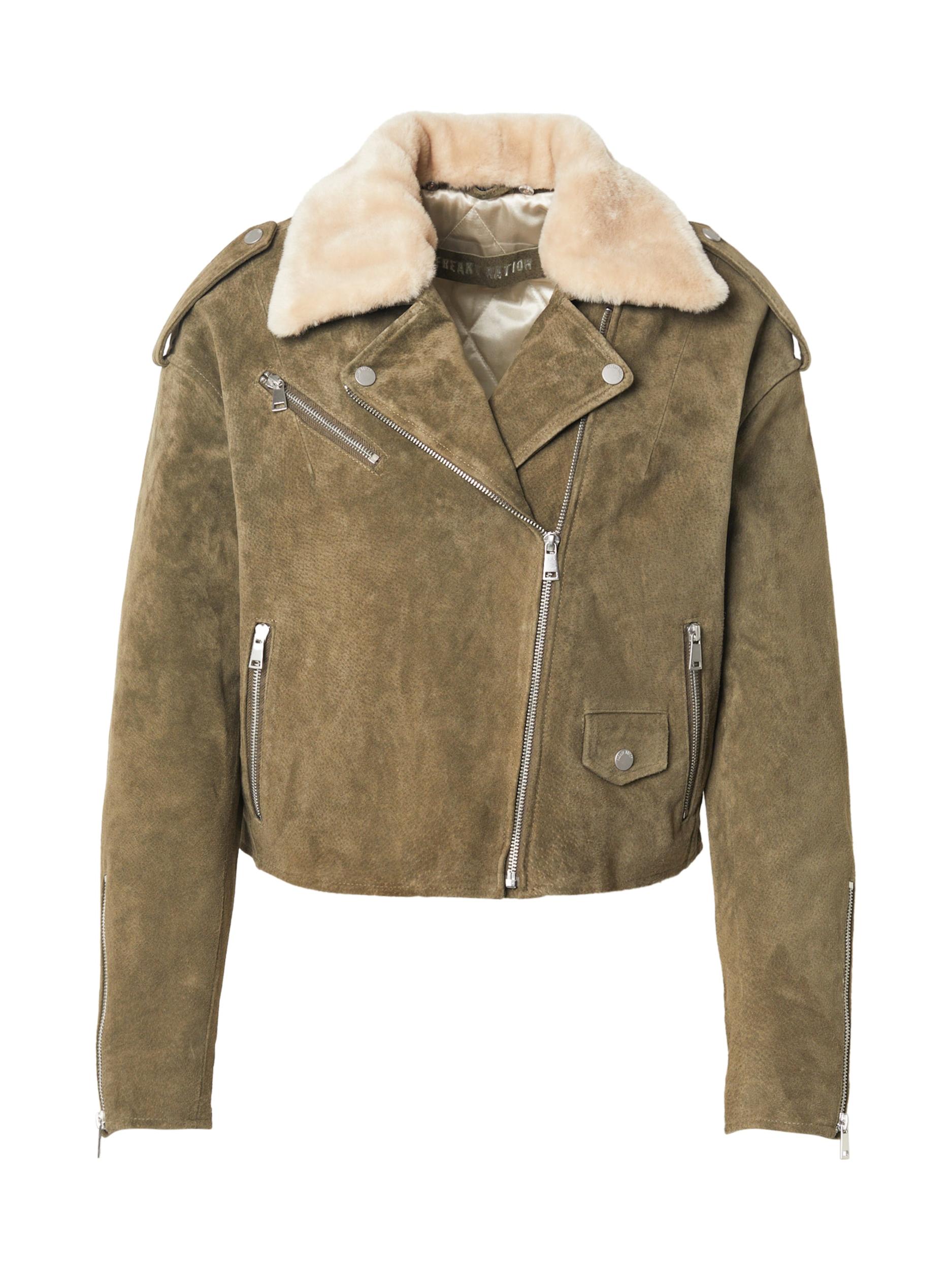 FREAKY NATION Kurtka przejściowa 'Maivi' kremowy / oliwkowy