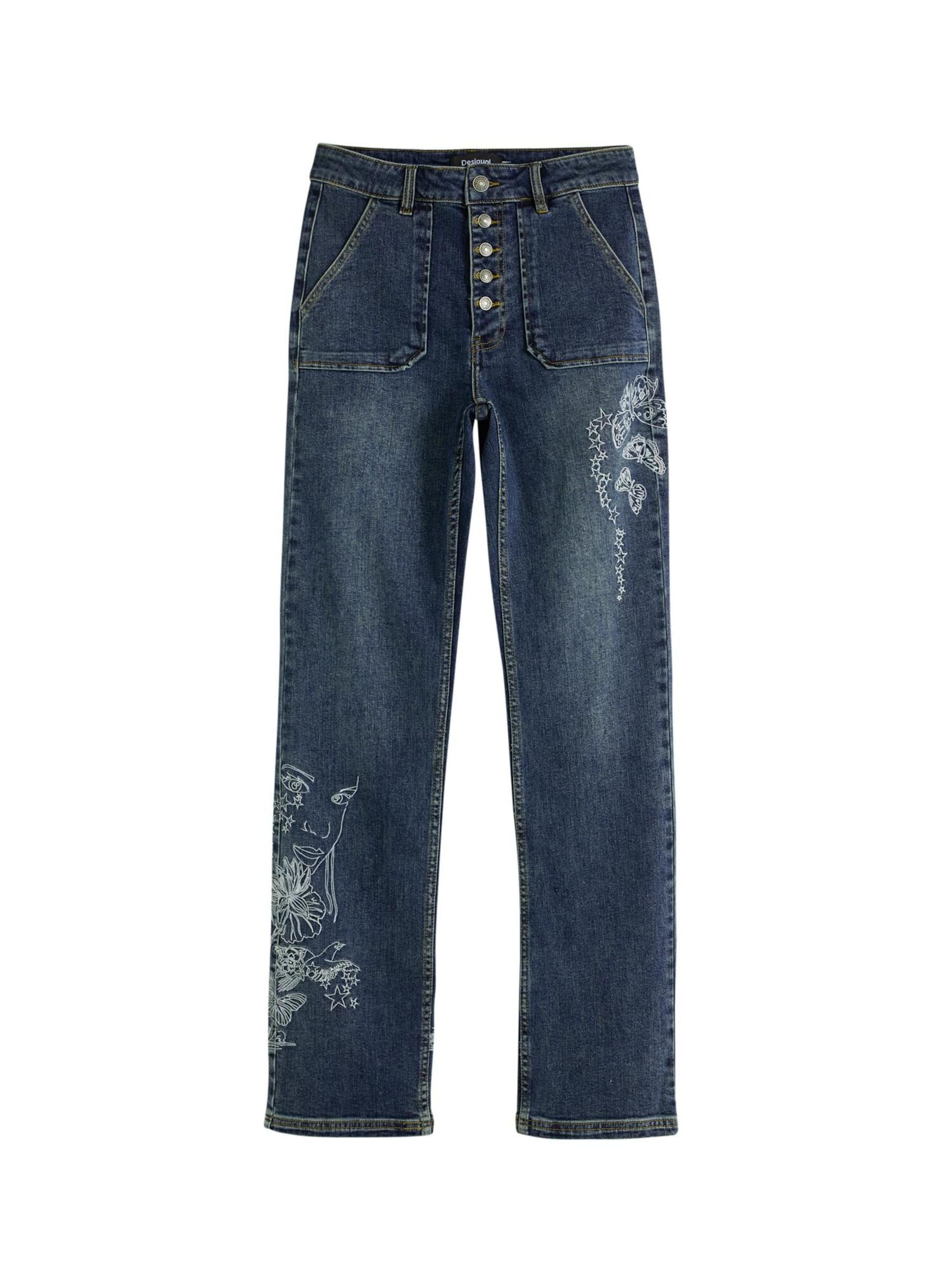 Desigual Jeansy niebieski denim / biały