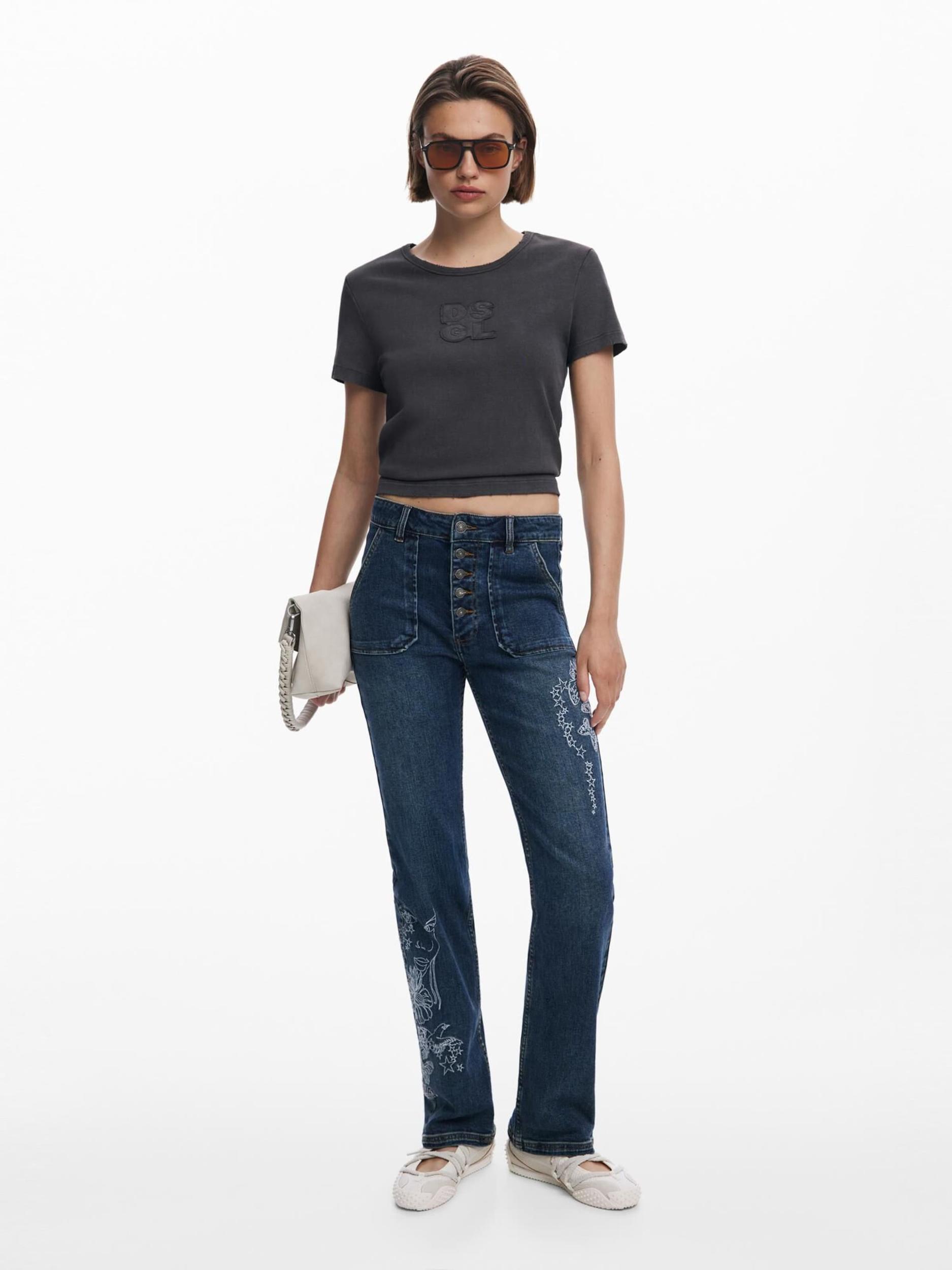 Desigual Jeansy niebieski denim / biały