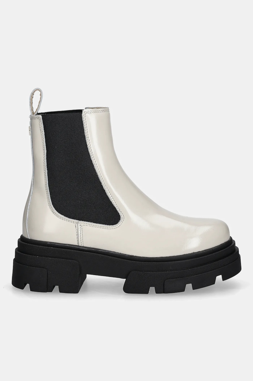 Tommy Hilfiger sztyblety skórzane TH SHINY LEATHER CHELSEA