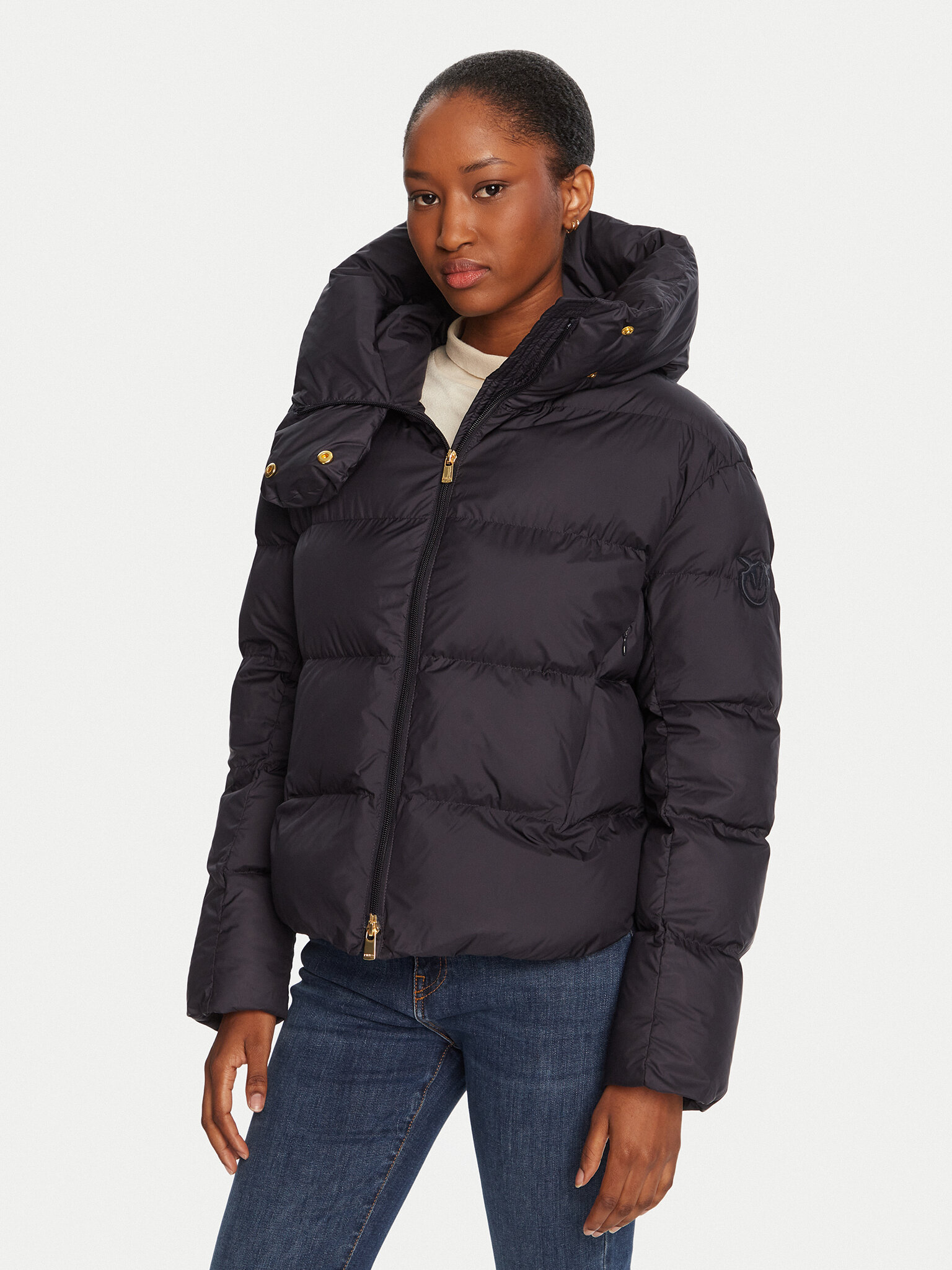 PINKO Kurtka zimowa 101602 A2P6 Granatowy Regular Fit