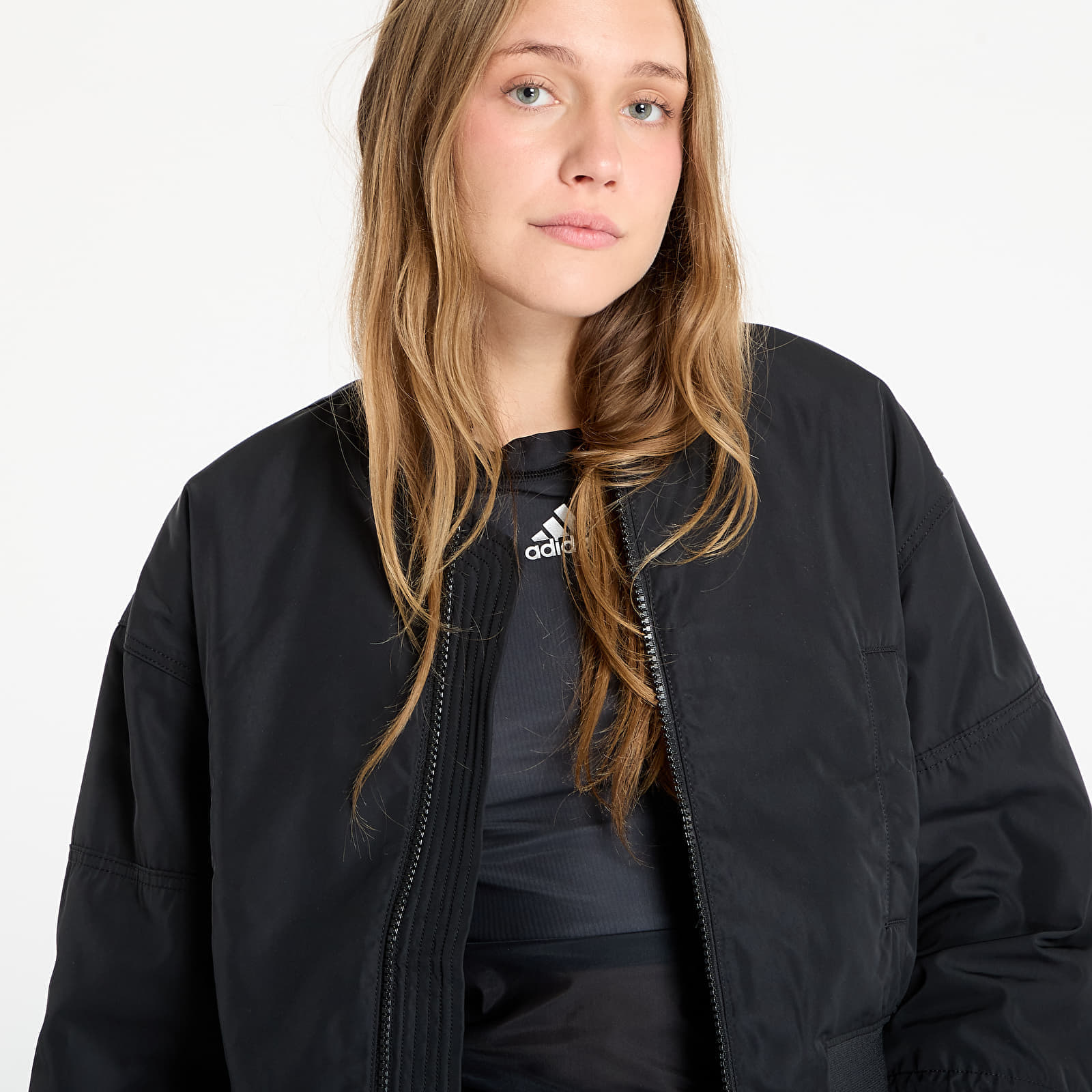 adidas Performance Bomber adidas by Stella McCartney TrueNature Woven Bomber Cropped Jacket Black M