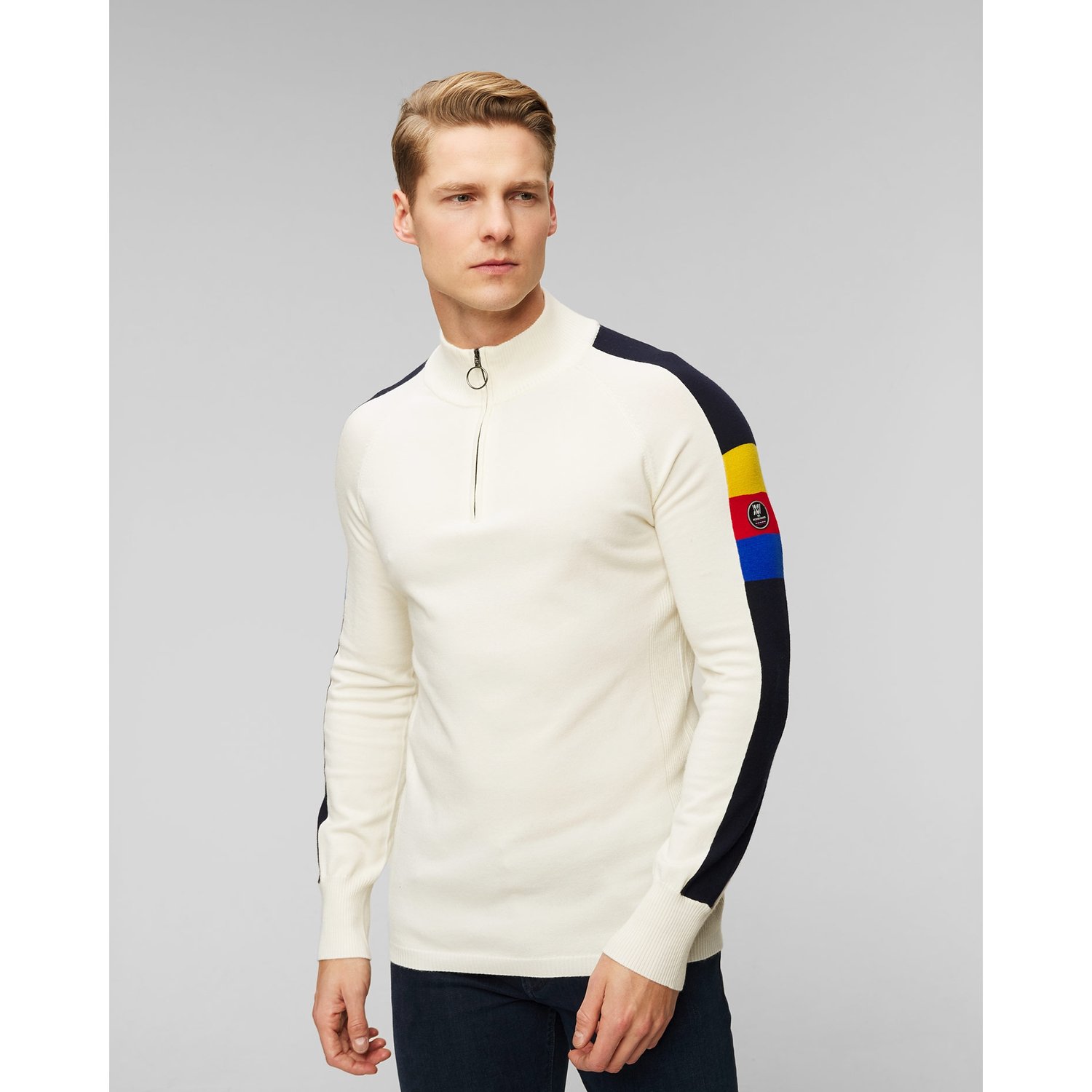 Biały Golf Z Zamkiem Męski We Norwegians Varden