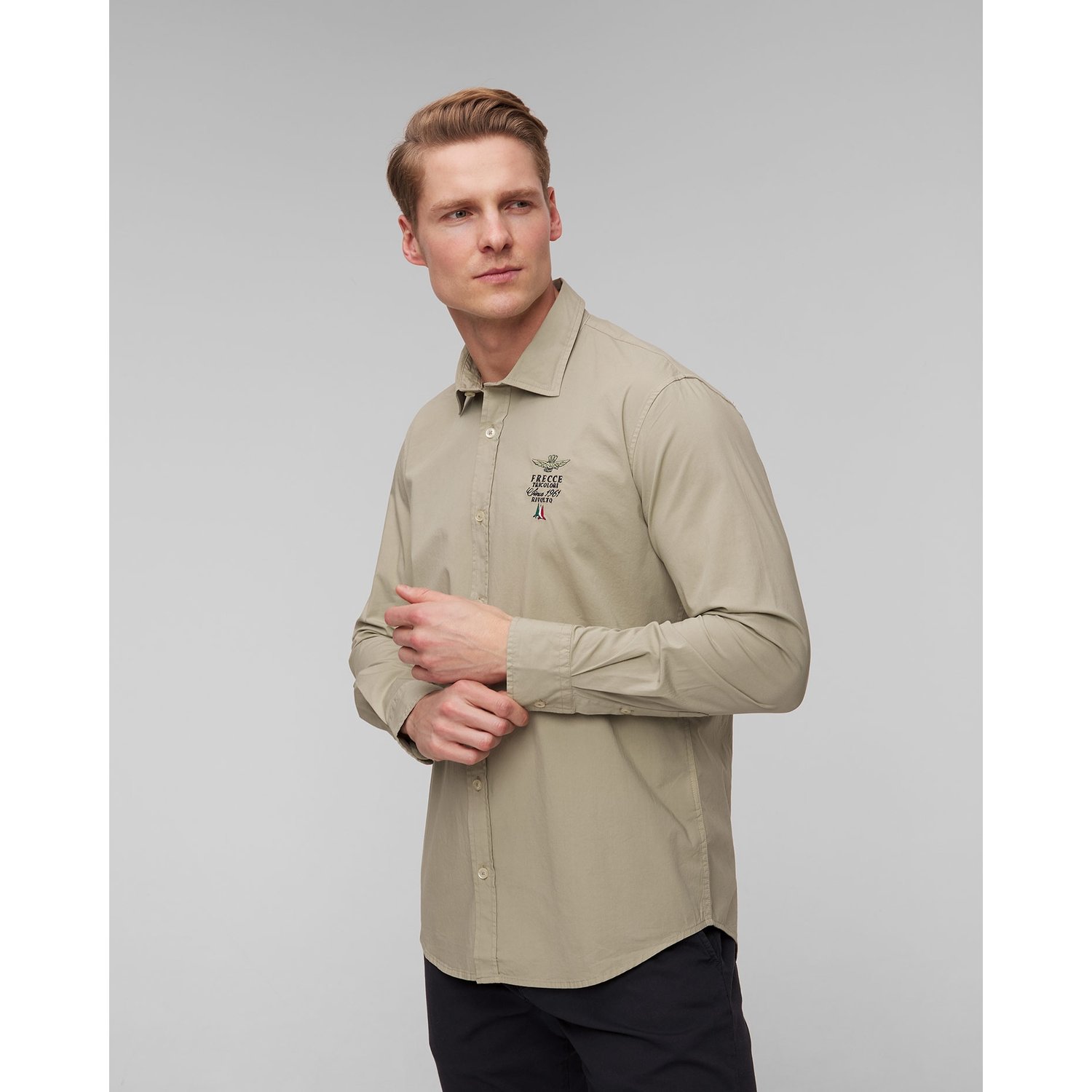 Zielona Koszula Męska Aeronautica Militare