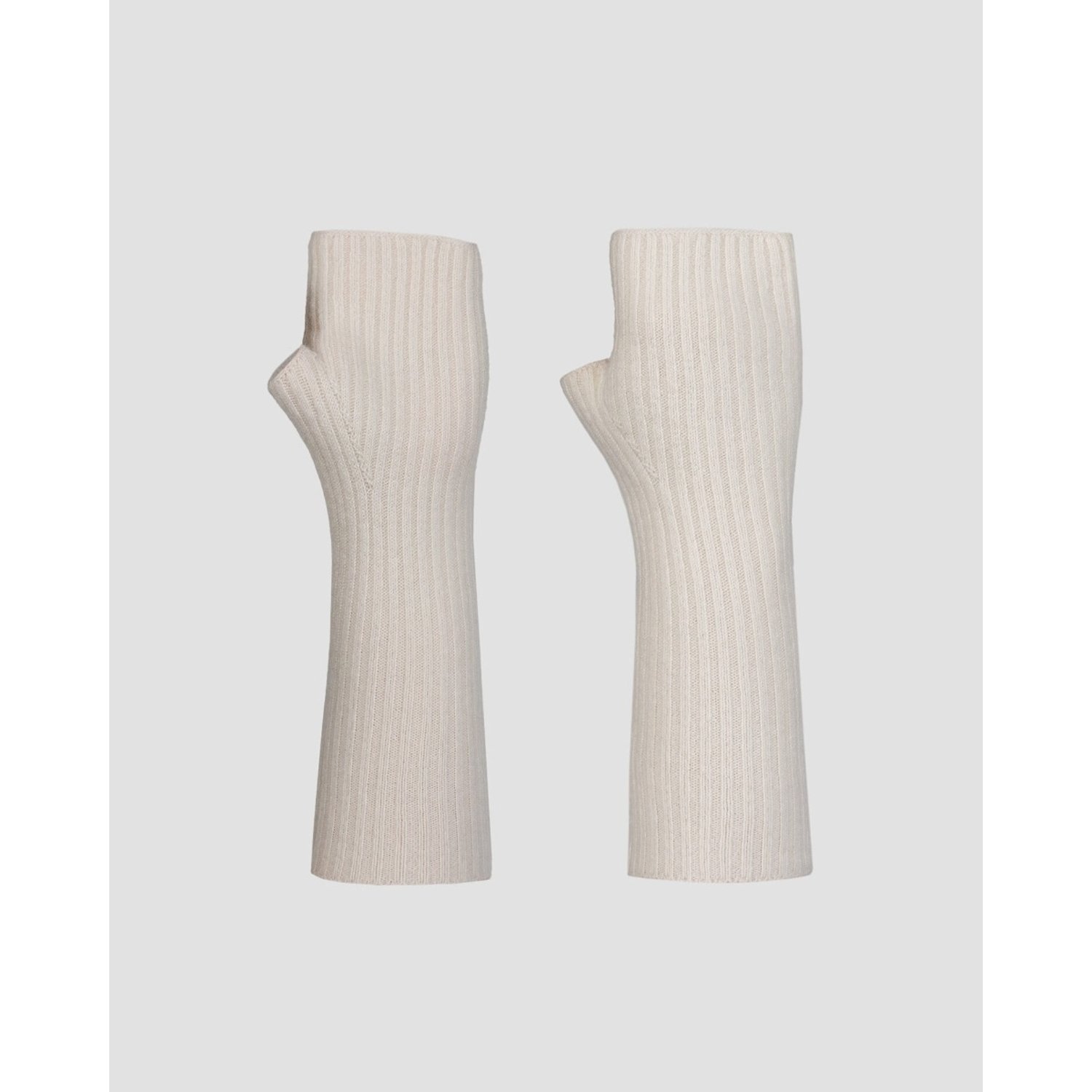 Białe Rękawiczki Z Kaszmiru Damskie Kujten Knokke