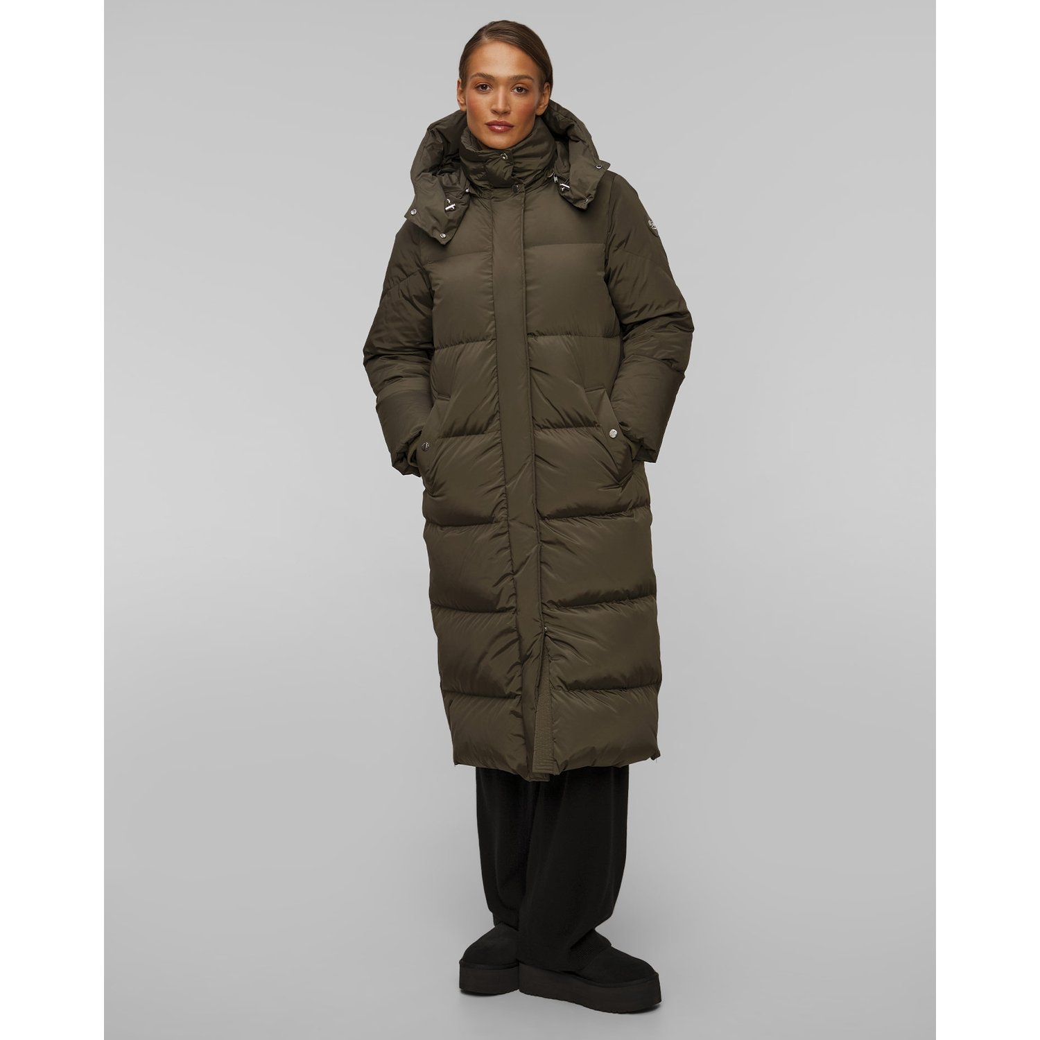 Ciemnozielona Kurtka Puchowa Damska Woolrich Aurora Long Parka