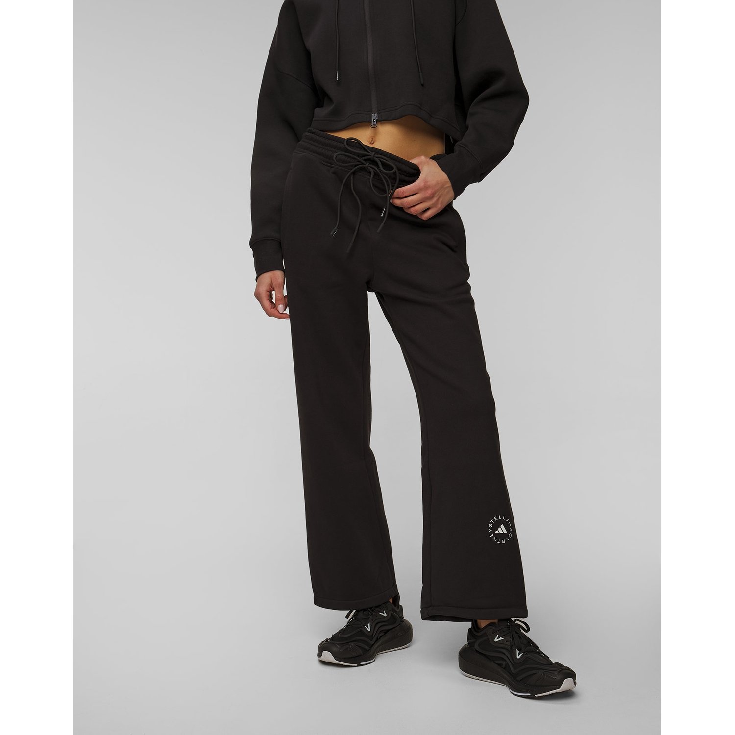 Czarne Spodnie Damskie Adidas By Stella Mccartney Straight