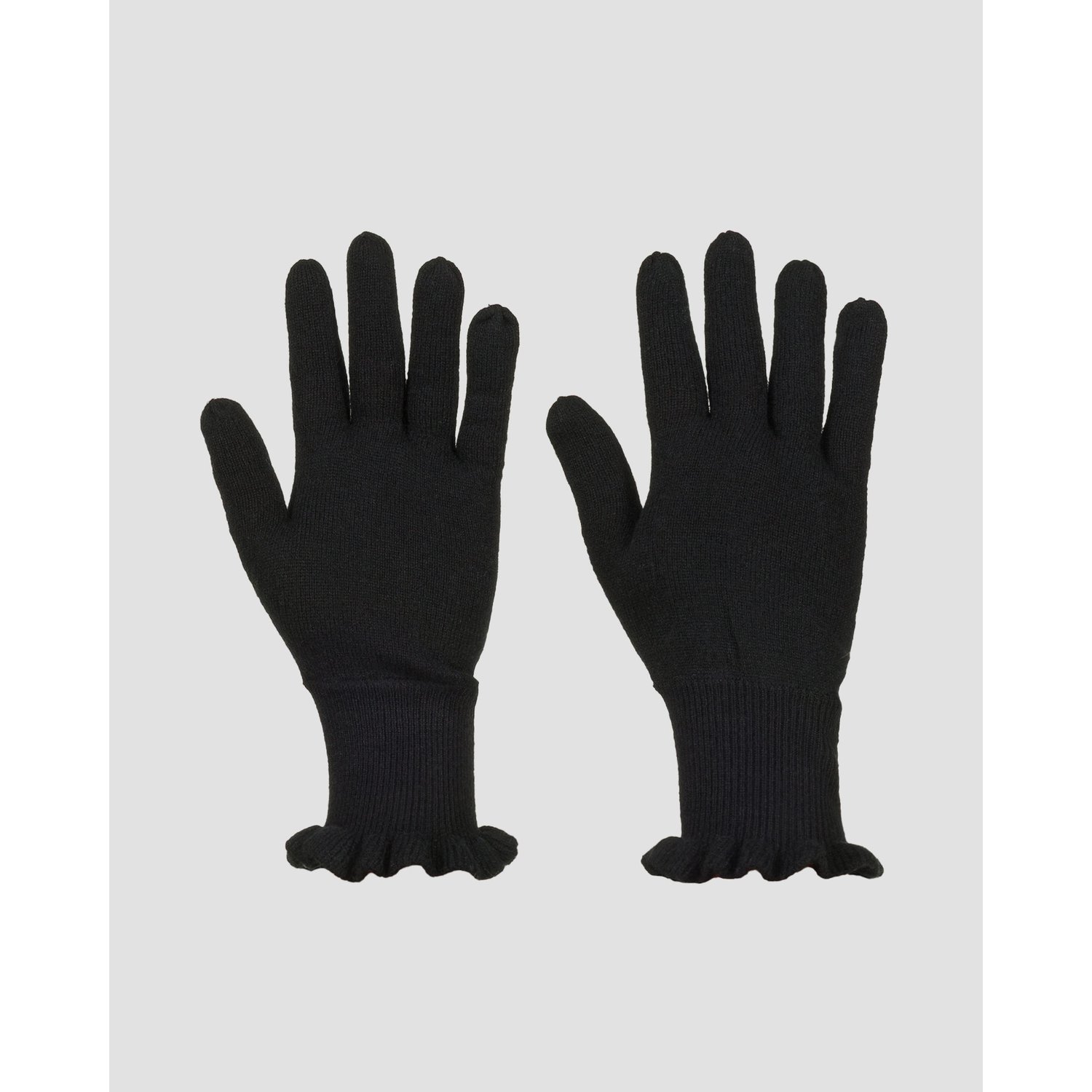 Czarne Rękawiczki Z Wełniano-kaszmirowe Damskie Allude