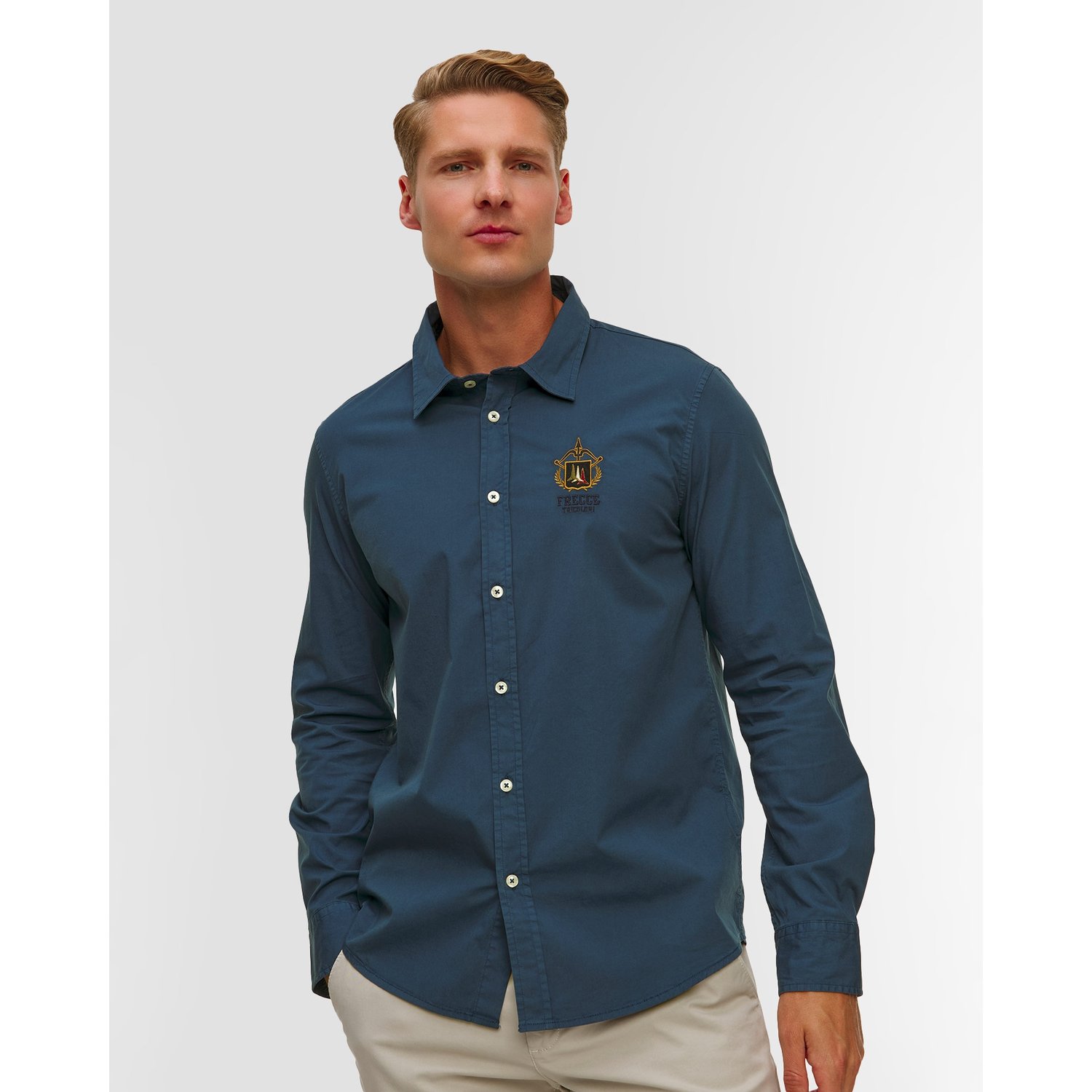 Niebieska Koszula Męska Aeronautica Militare