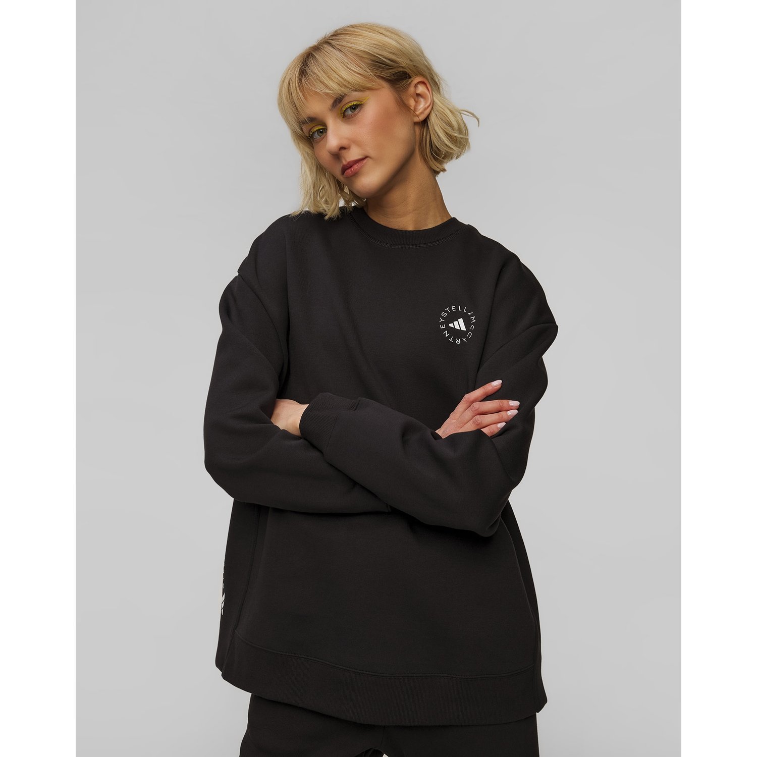 Czarna Bluza Damska Adidas By Stella Mccartney Loose