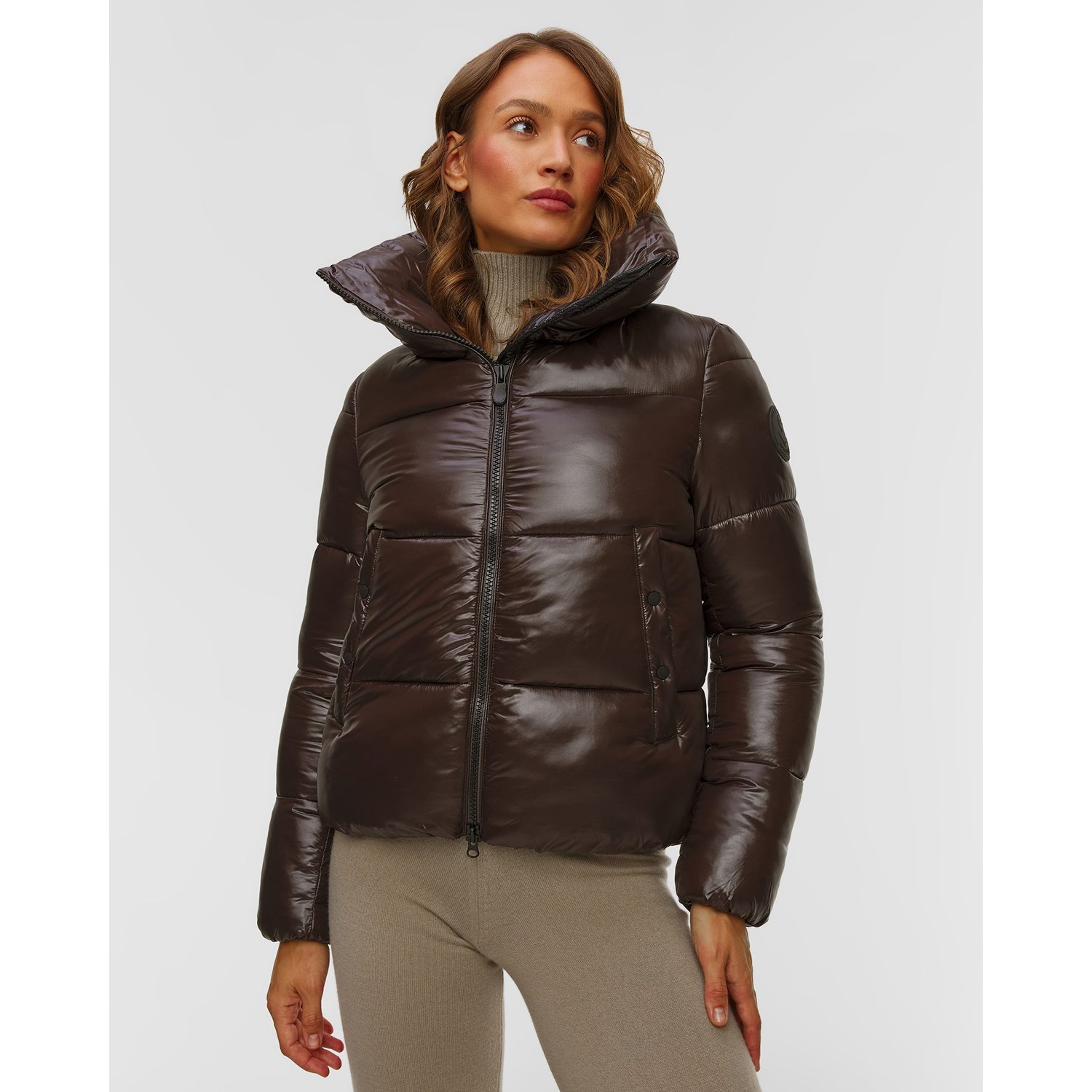 Brązowa Kurtka Damska Save The Duck Isla