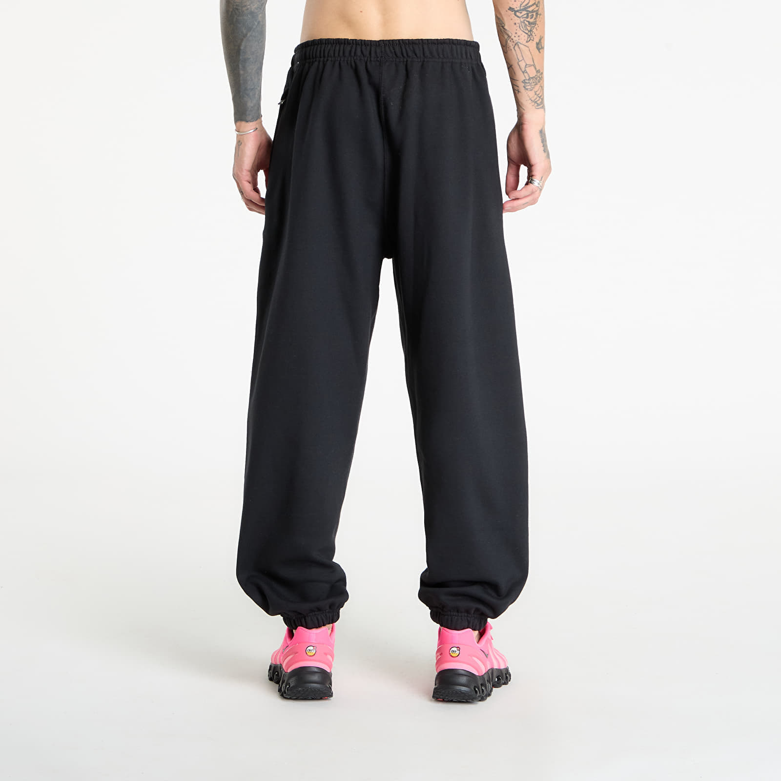 Spodnie dresowe Nike Solo Swoosh Men's Cuffed Fleece Pants Black/ Black/ White L