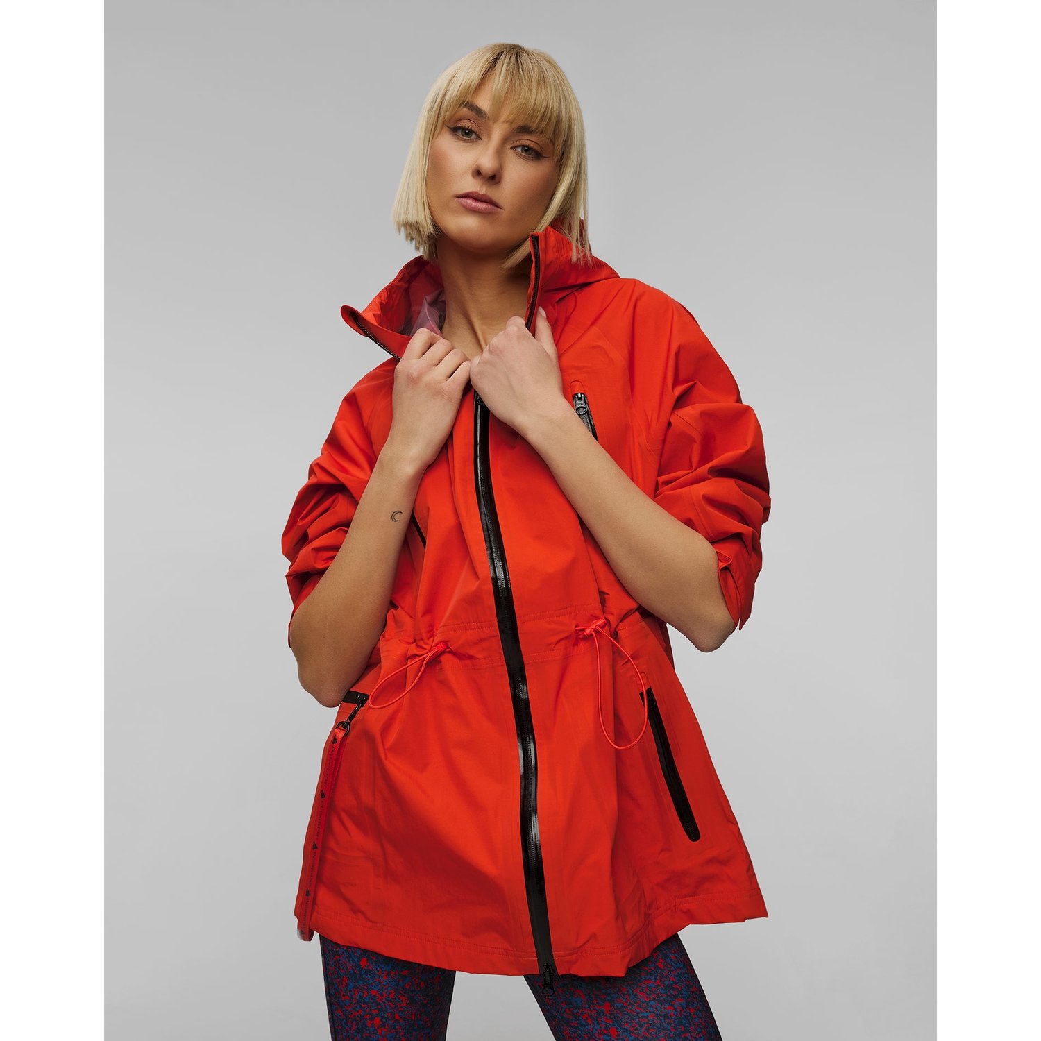 Czerwona Kurtka Przeciwdeszczowa Damska Adidas By Stella Mccartney Rain