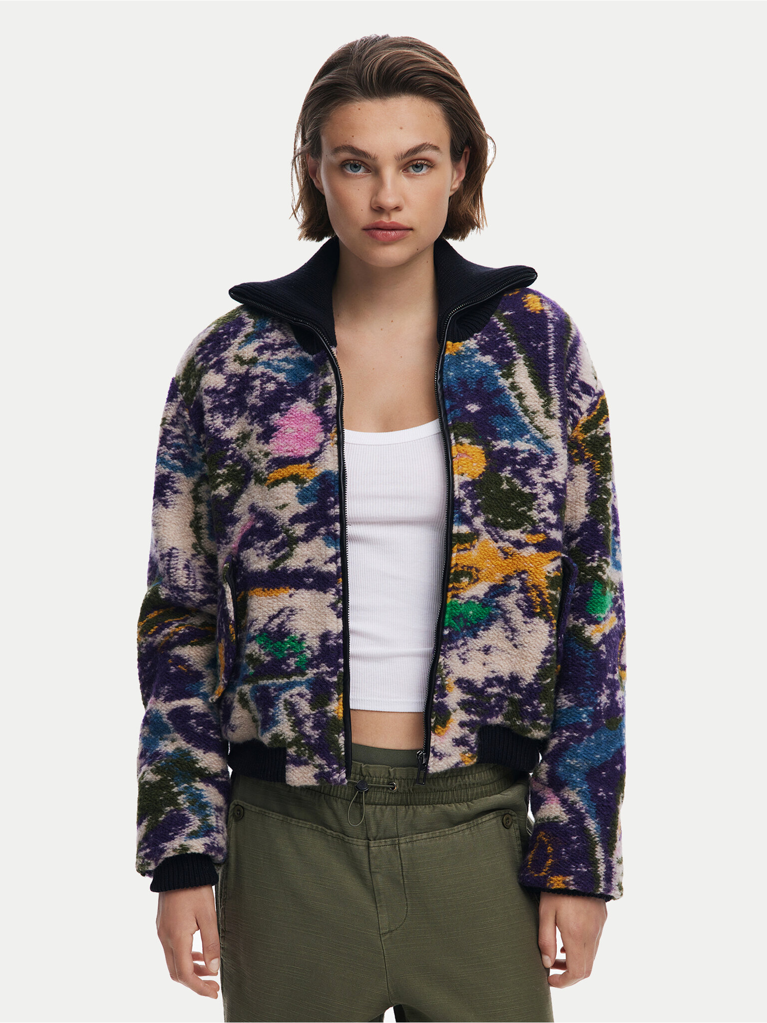 Desigual Kurtka bomber Alfa 25WWEW66 Kolorowy Regular Fit