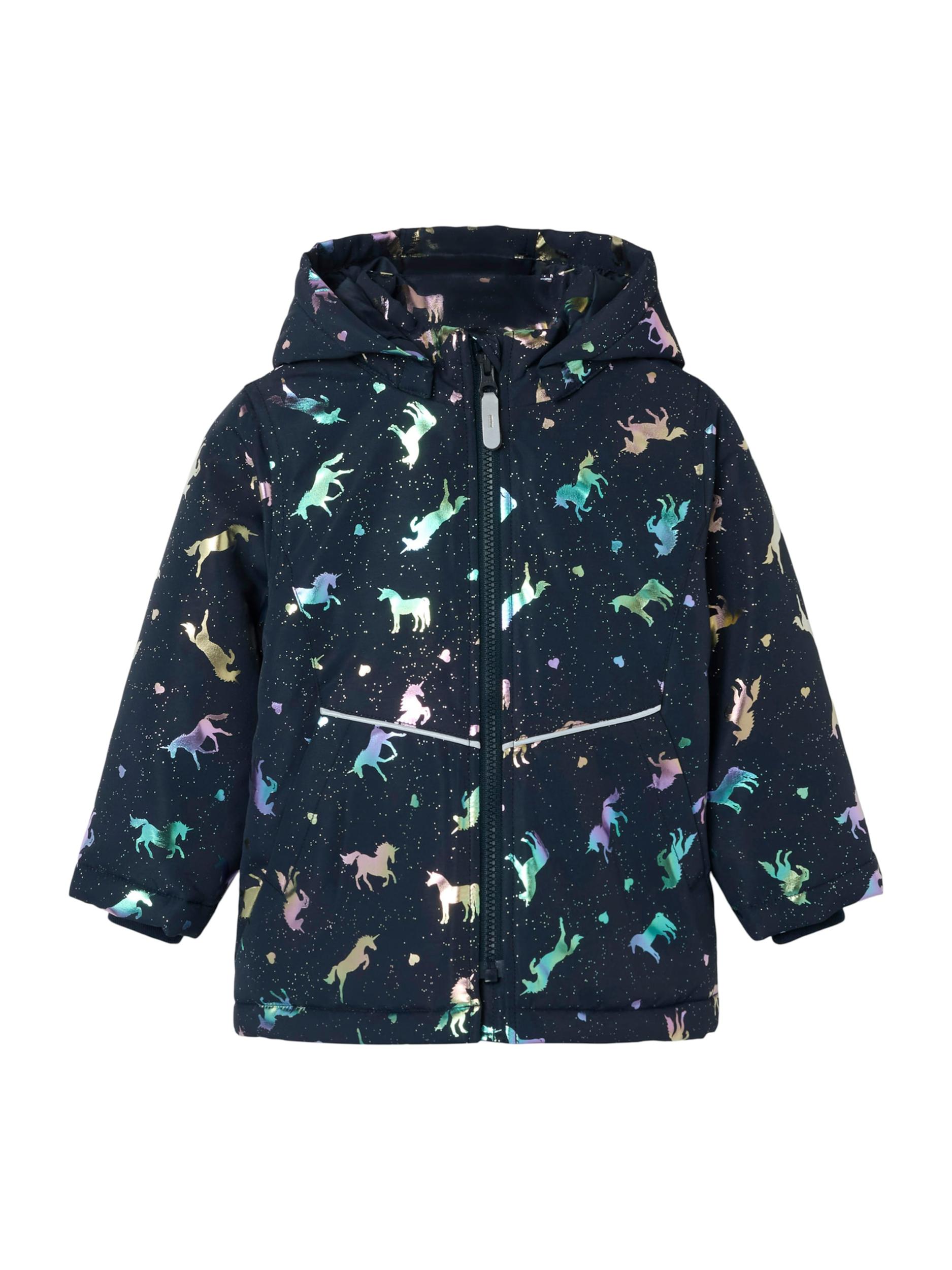 NAME IT Kurtka przejściowa 'NMFMaxi' szafir / brązowy / fioletowy / srebrny