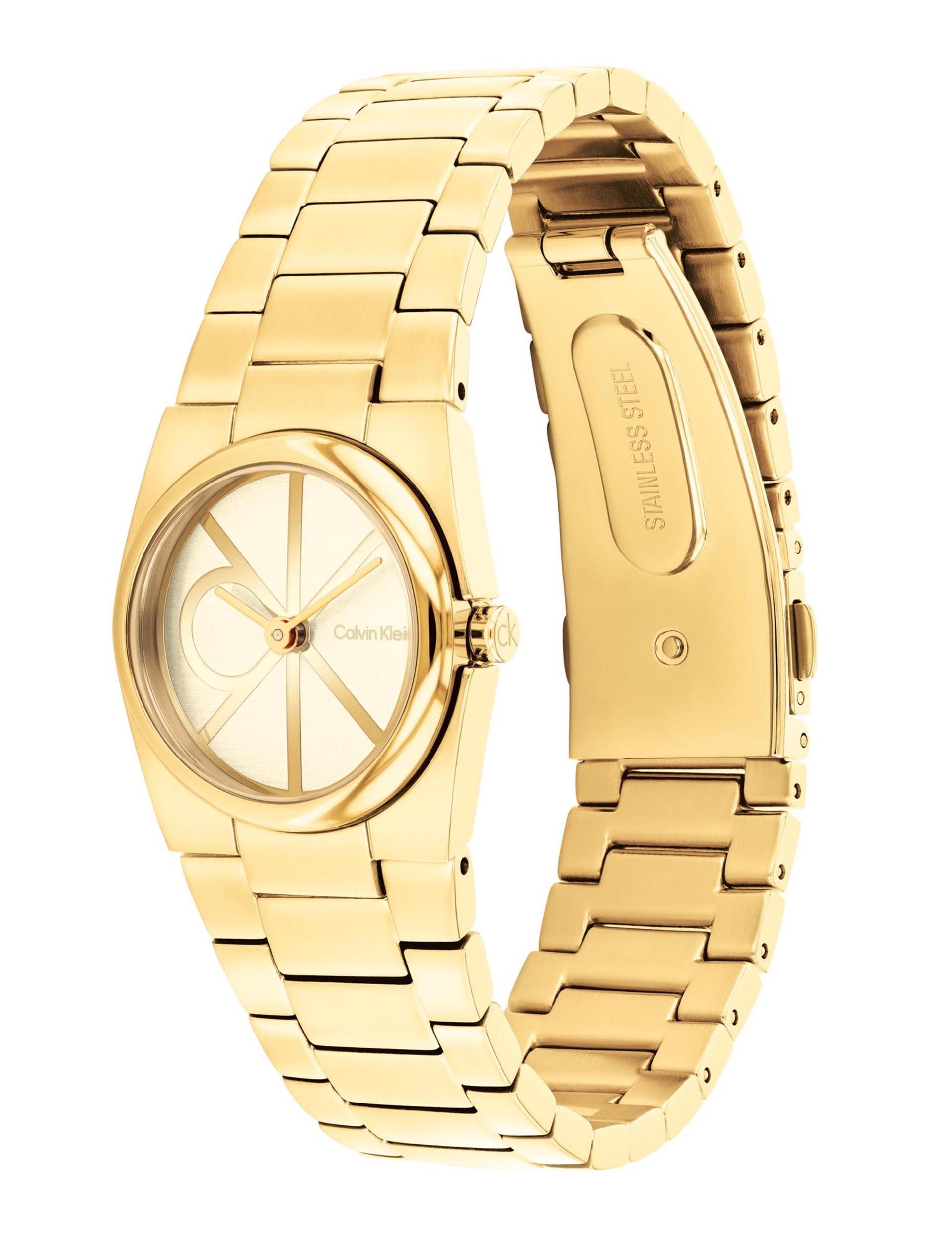 Calvin Klein Zegarek analogowy 'Unite' złoty / biały