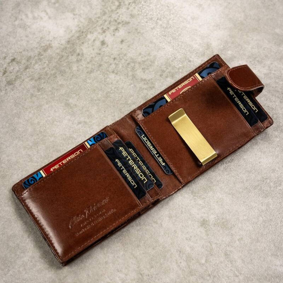 skóra naturalna Damski zestawy na prezent Peterson PTN SET3-N78L-VT BROWN