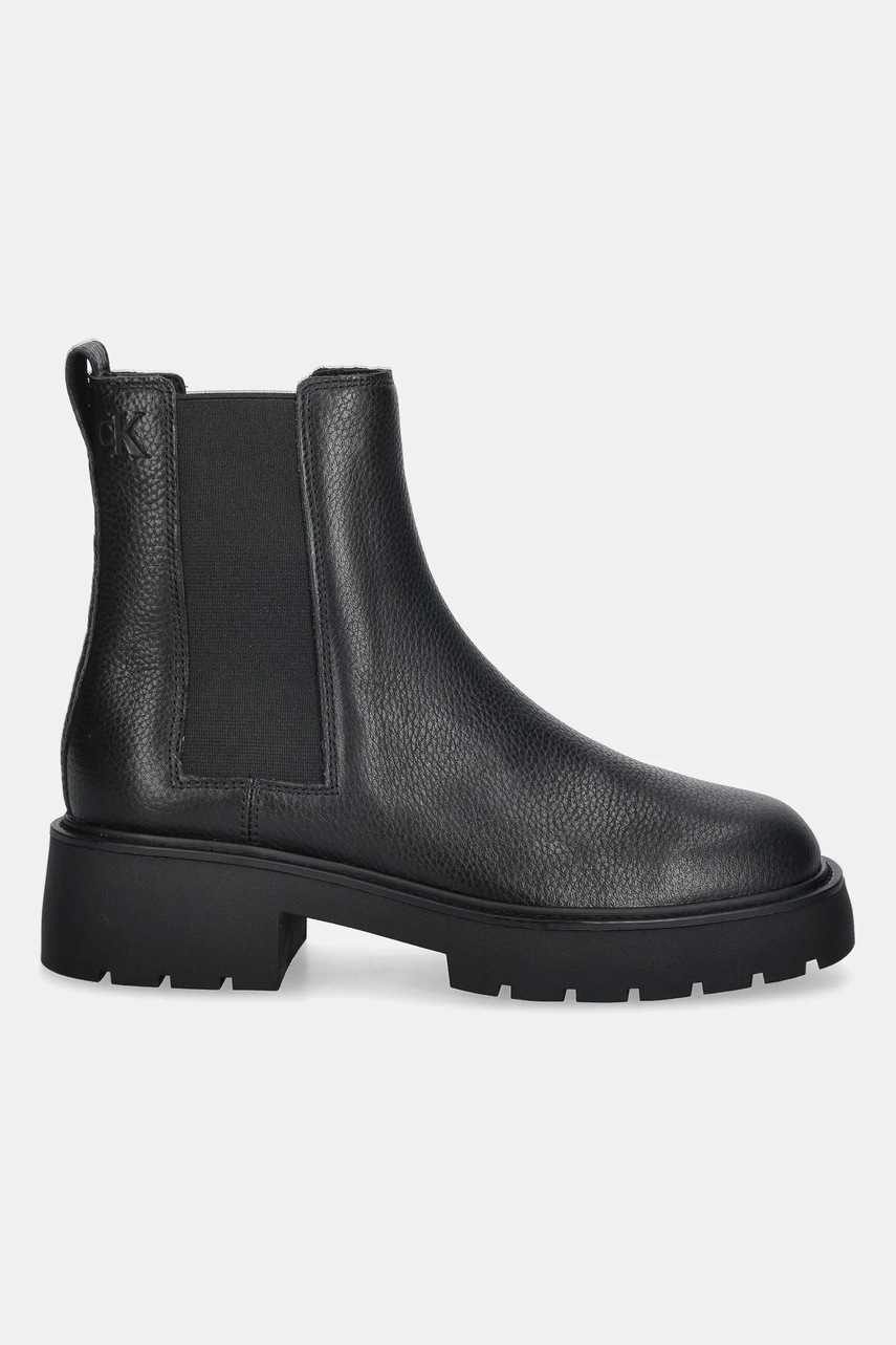 Calvin Klein sztyblety skórzane CHUNKY CHELSEA BOOT LTH