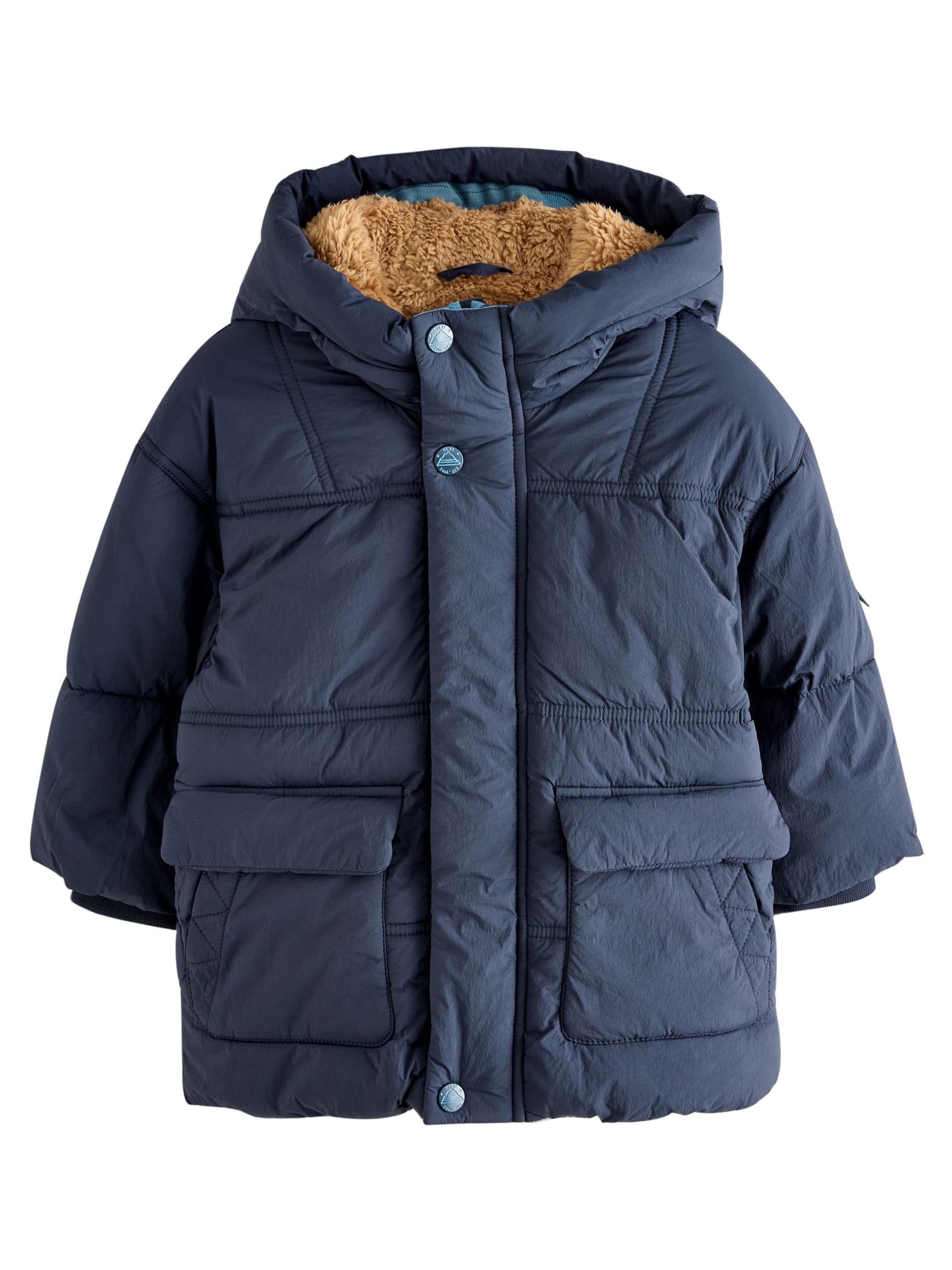 Next Kurtka zimowa granatowy / lazur / brokat