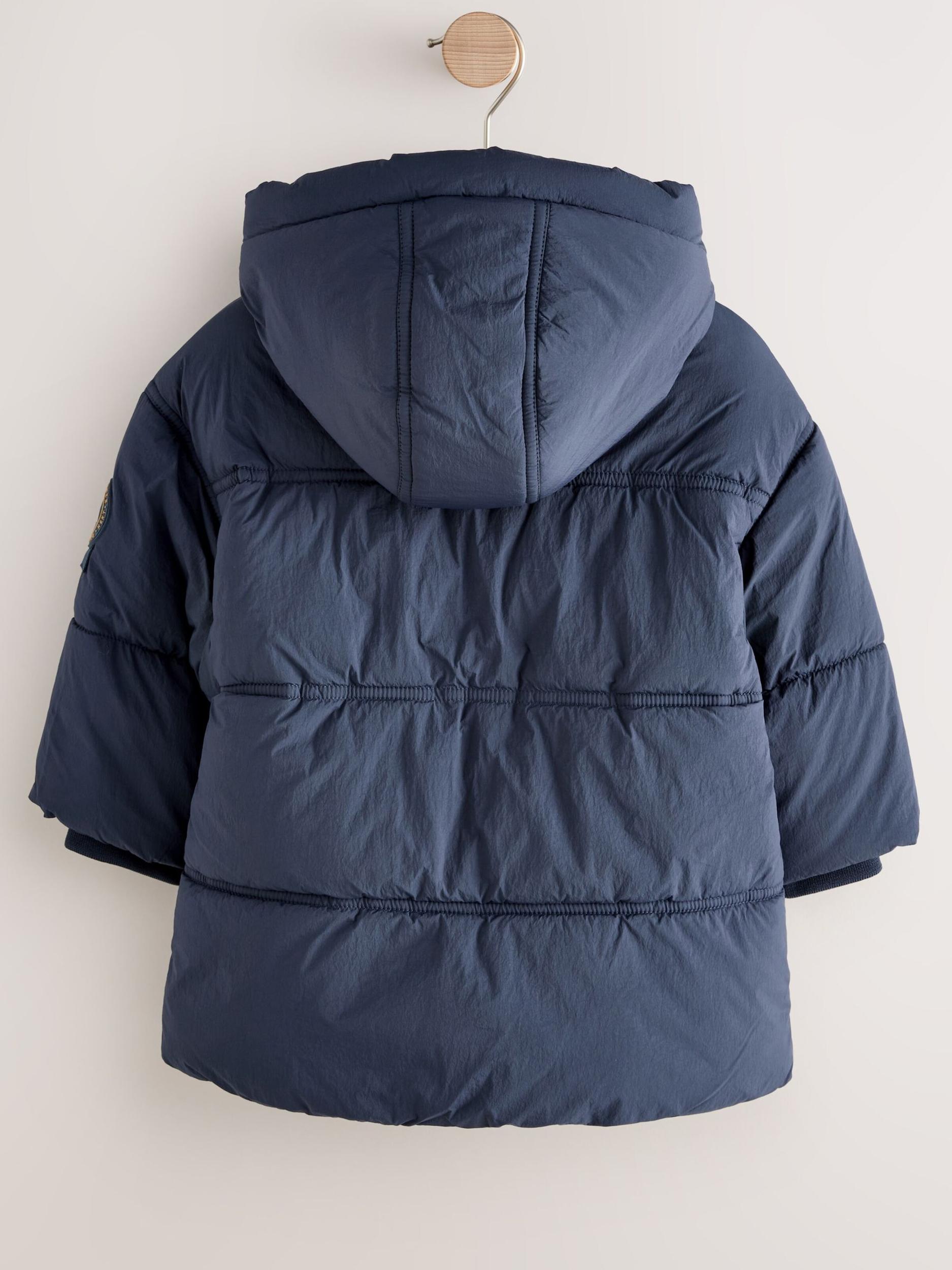 Next Kurtka zimowa granatowy / lazur / brokat