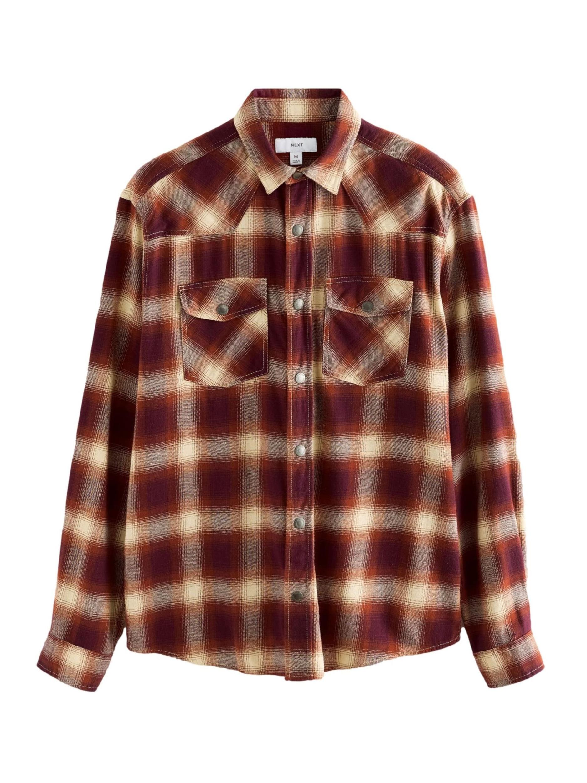 Next Koszula beżowy / pomarańczowy / bordowy