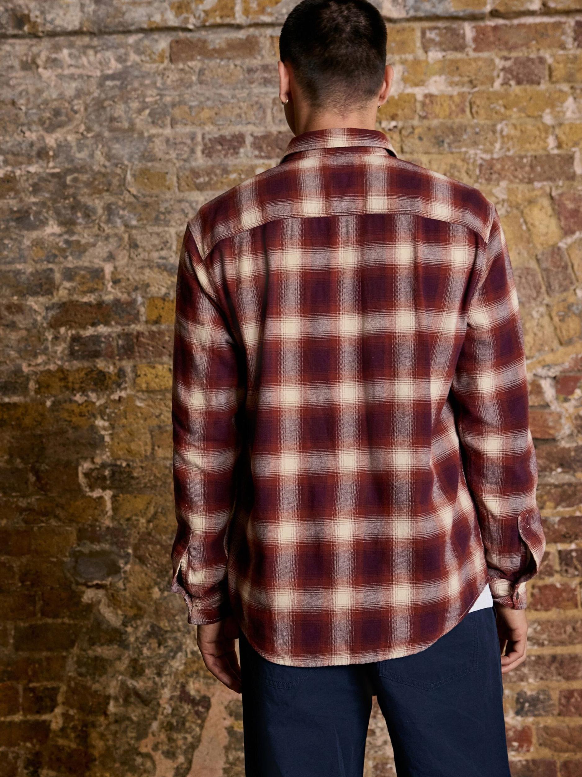 Next Koszula beżowy / pomarańczowy / bordowy