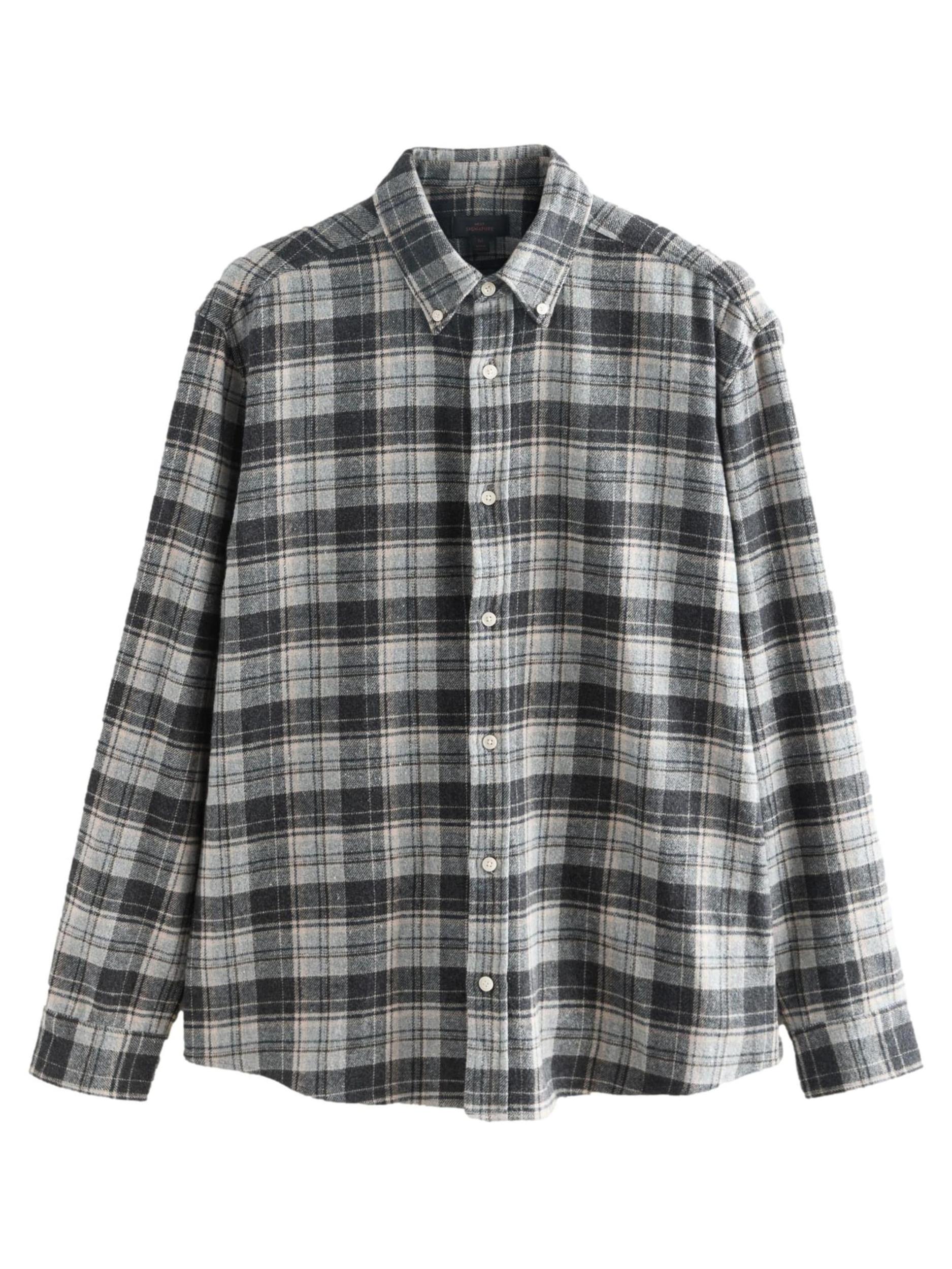 Next Koszula jasnoszary / czarny / biały