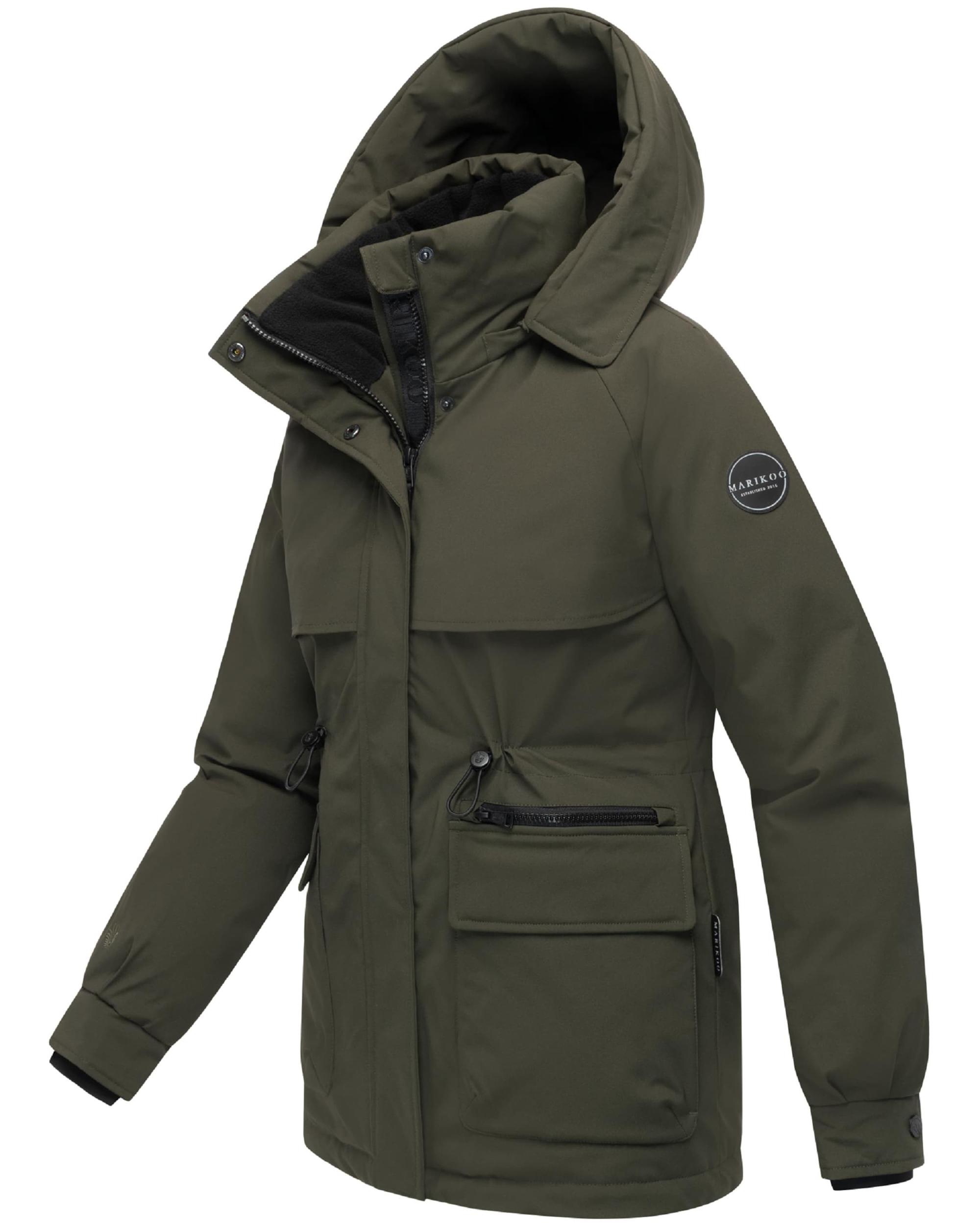 MARIKOO Płaszcz zimowy 'Shigaraa XVI' oliwkowy